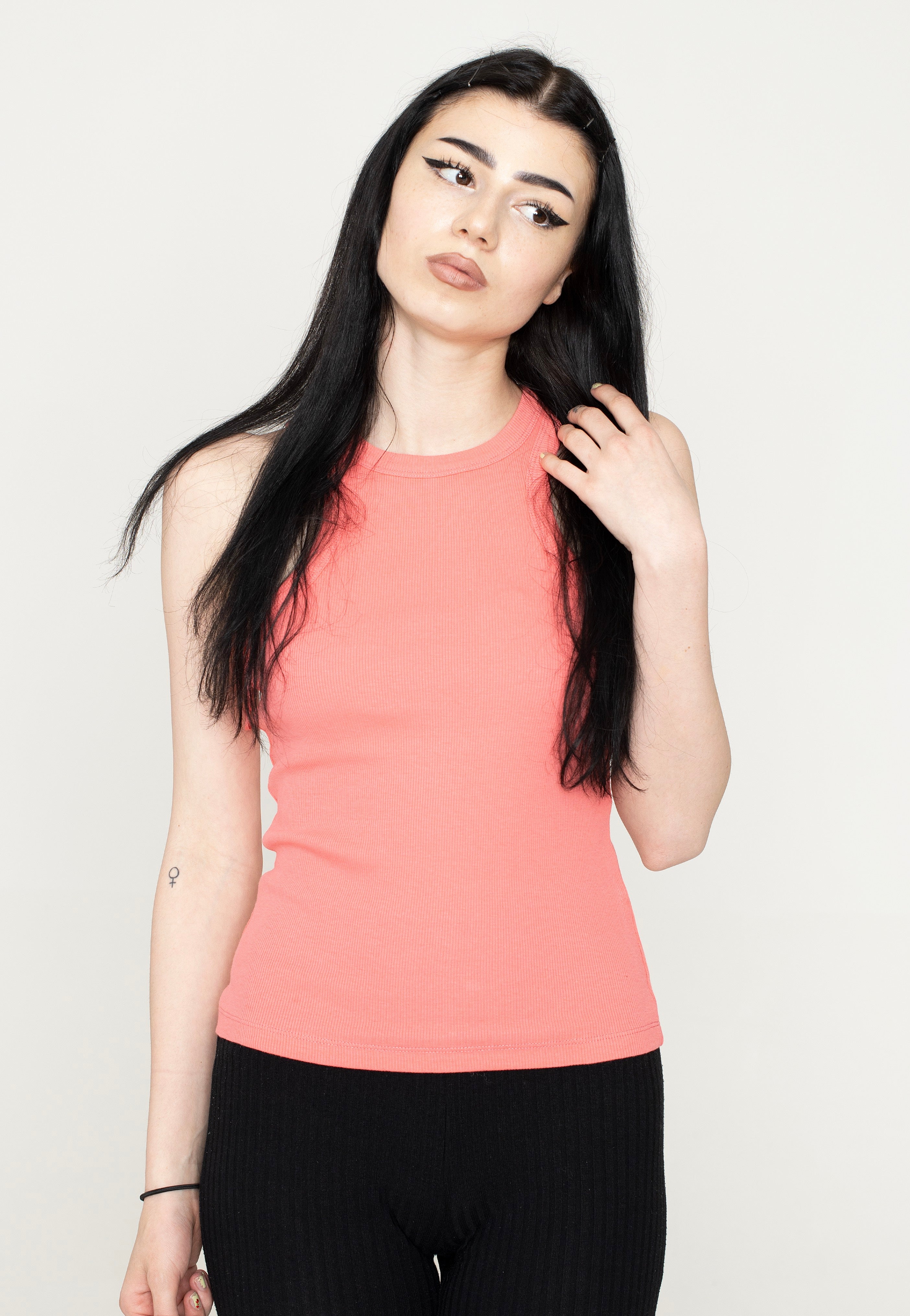 Noisy May - Maya Halter Neck Sun Kissed Coral - Tank | Women-Image