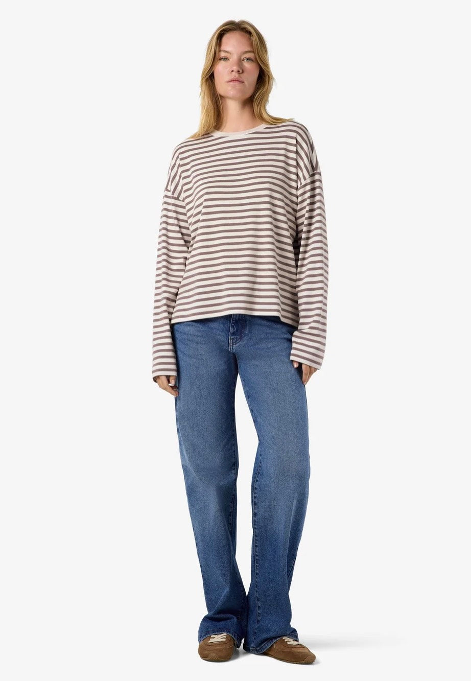 Noisy May Mocca Cloud Dancer Black Longsleeve | Women-Image