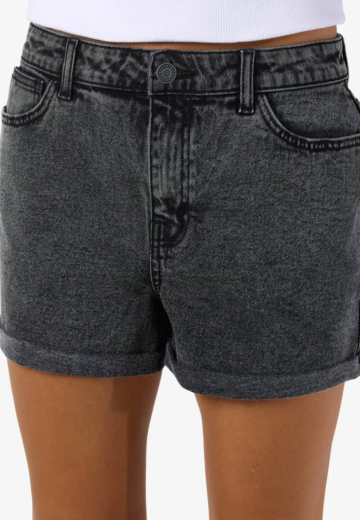 Noisy May - Moni Dark Grey Denim - Shorts | Women-Image