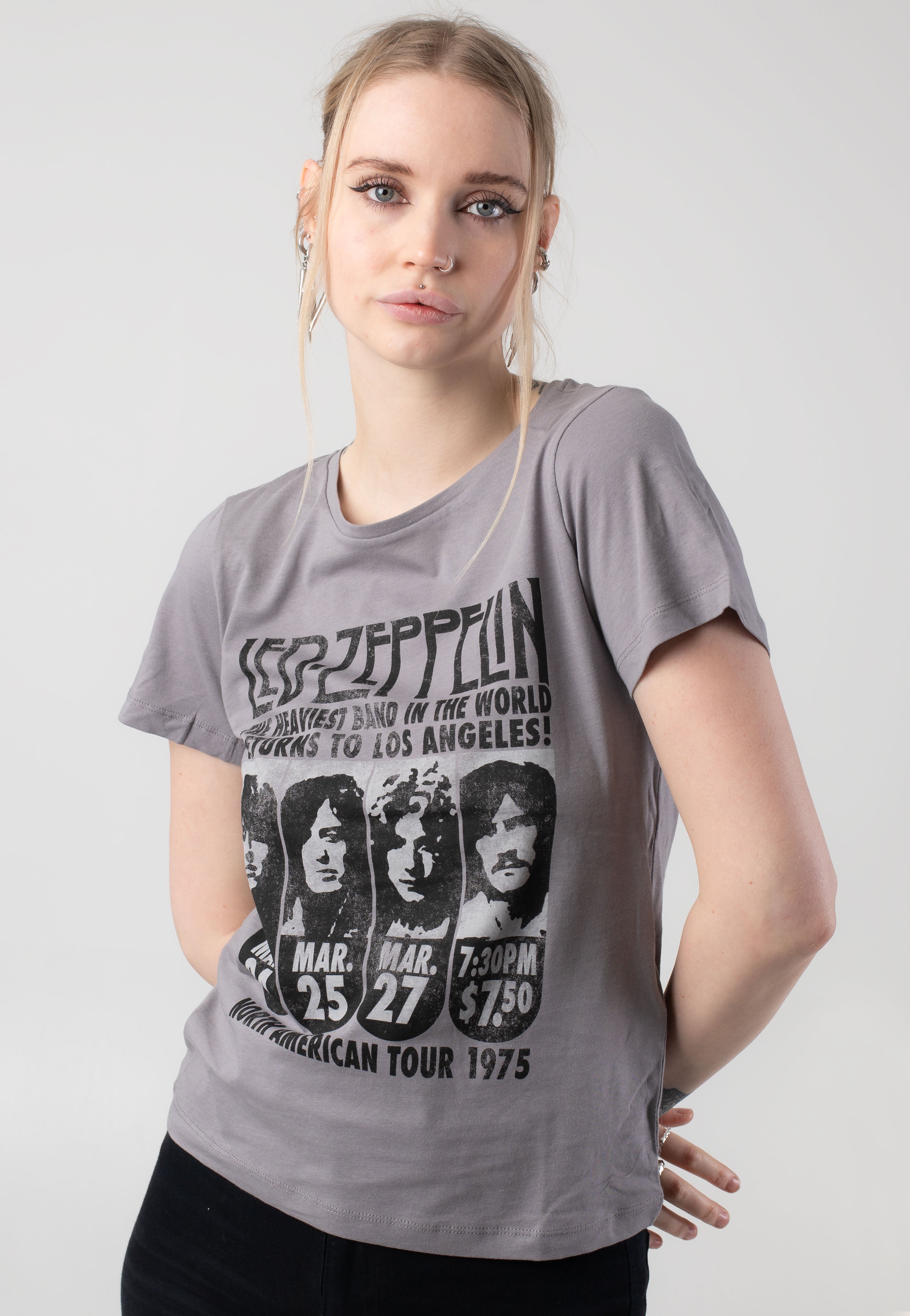 Noisy May x Led Zeppelin - Nate Silver Filigree Obsidian - T-Shirt | Women-Image