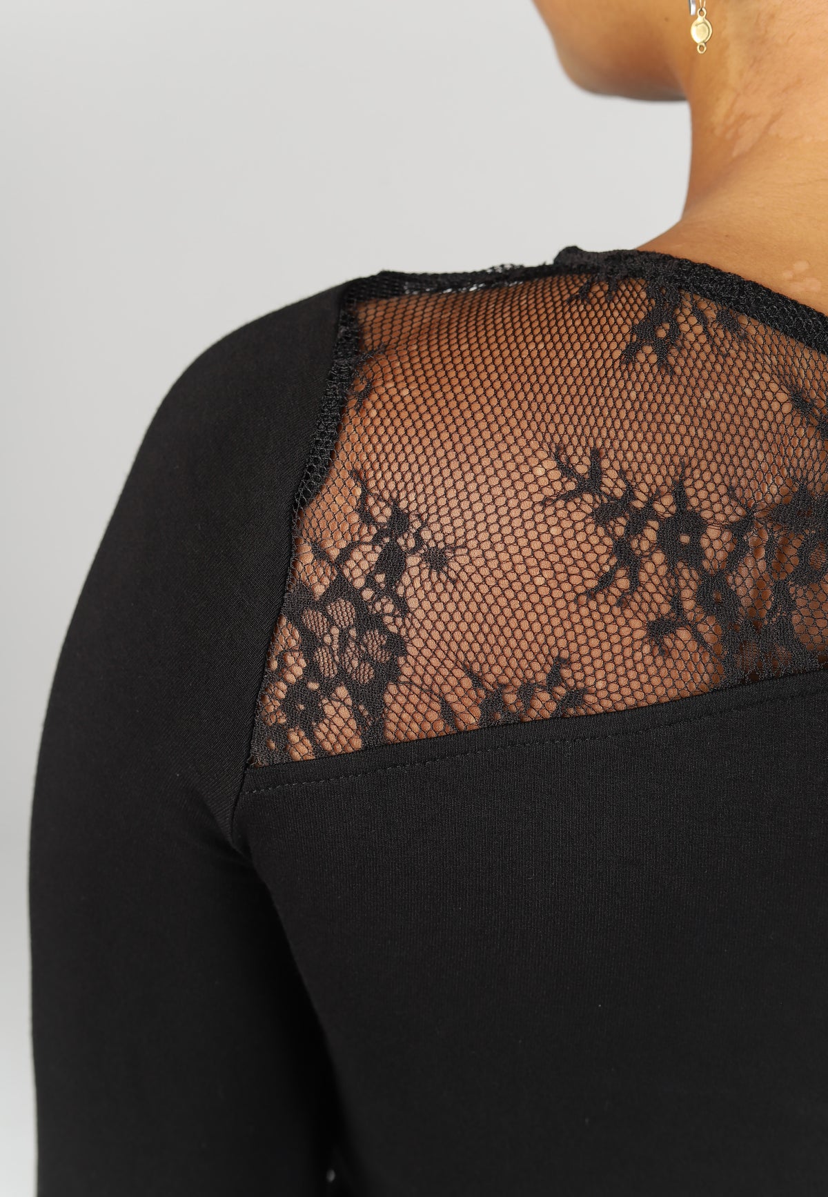 Noisy May Tika Lace Insert Black Top | Women-Image