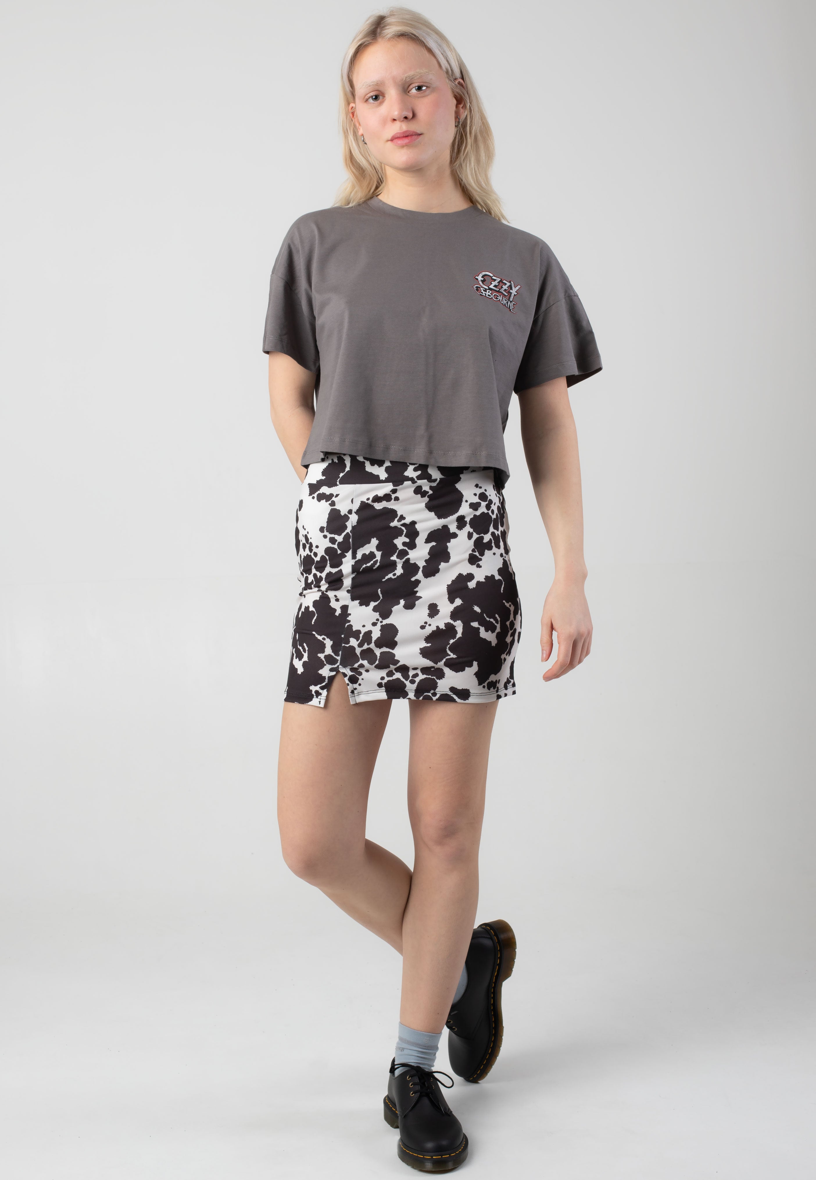 Noisy May - Twiggi Short Snow White Cow - Skirt | Women-Image