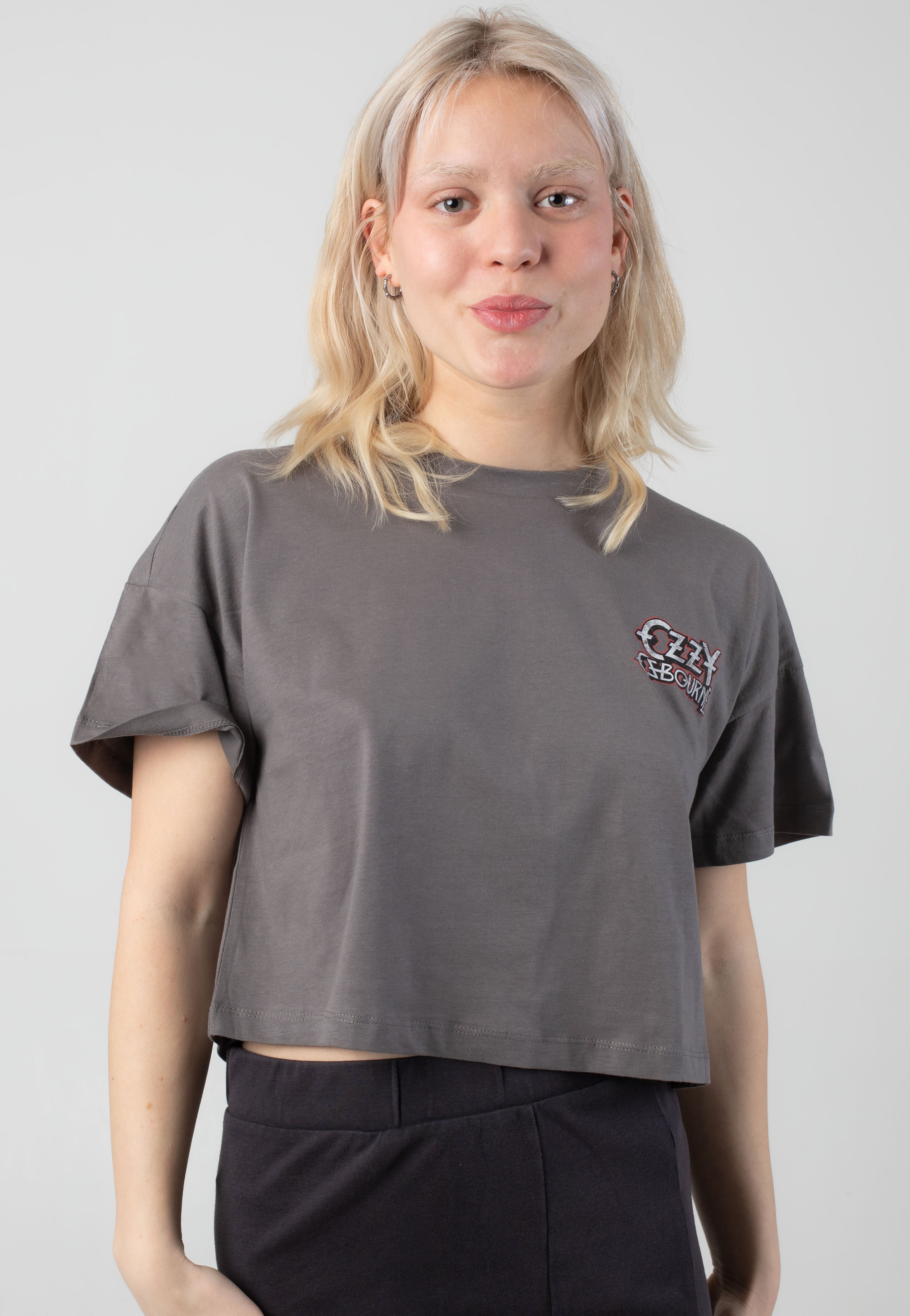 Noisy May x Ozzy Osbourne - Alena Charcoal Gray - T-Shirt | Women-Image