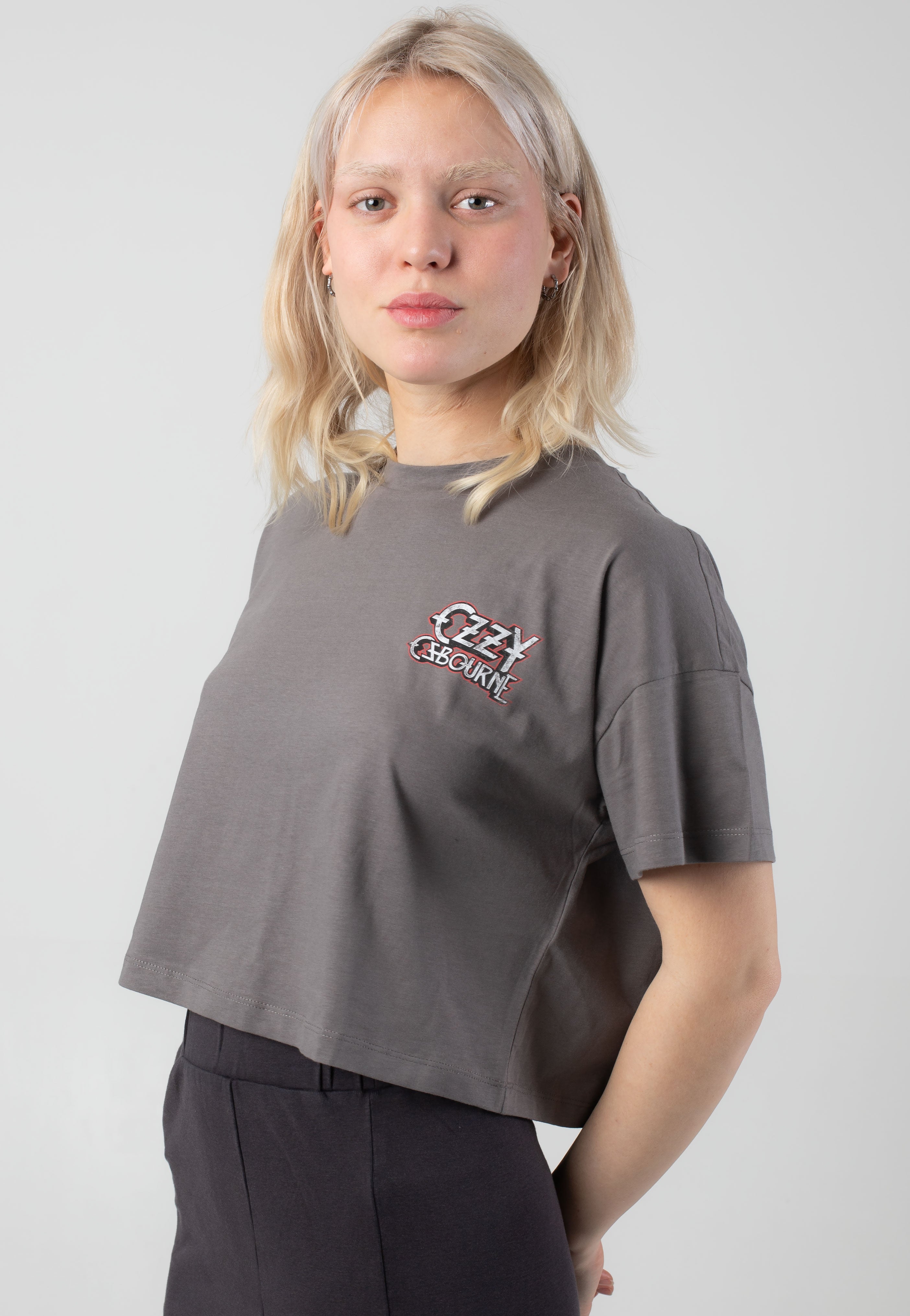 Noisy May x Ozzy Osbourne - Alena Charcoal Gray - T-Shirt | Women-Image