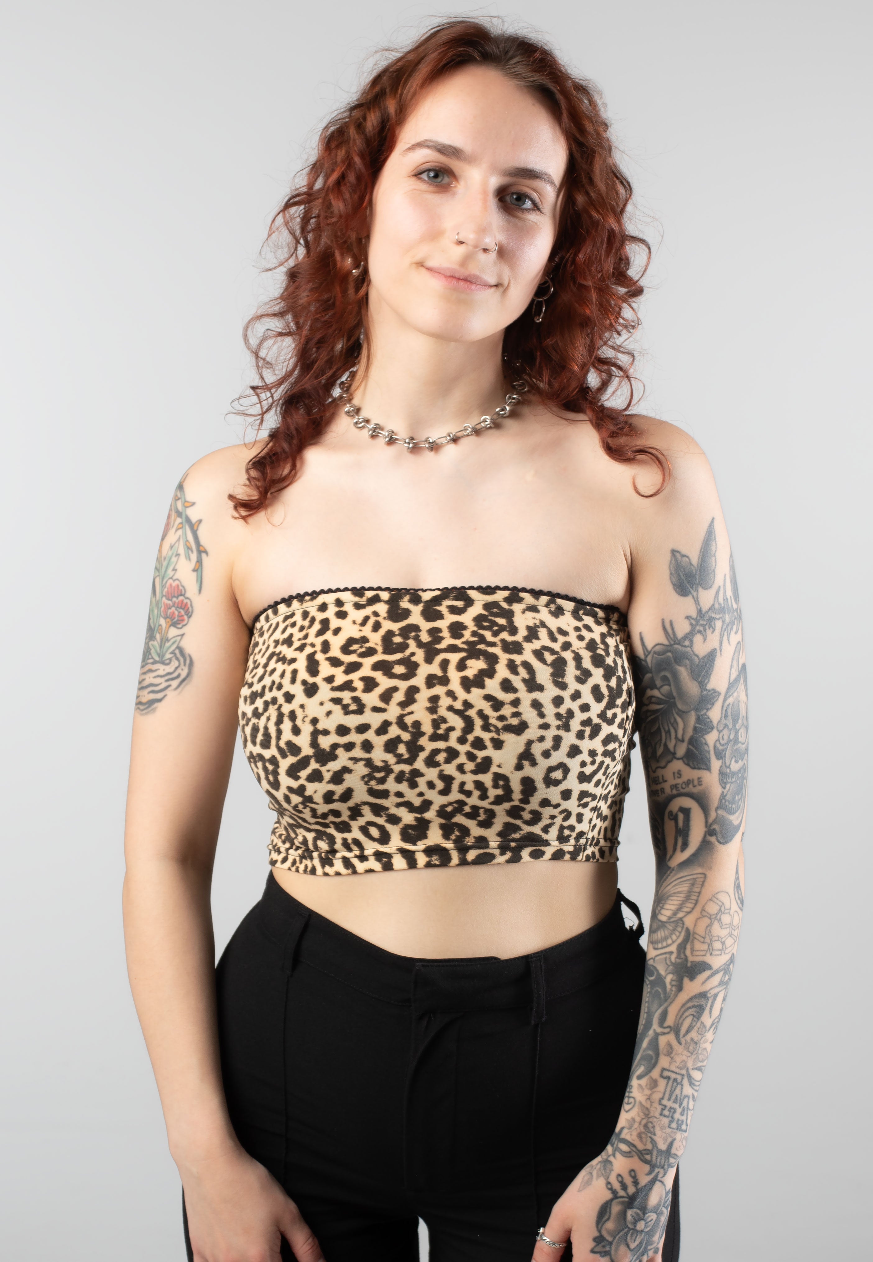 Noisy May - Avery Tube Silver Mink Leo - Top | Women-Image