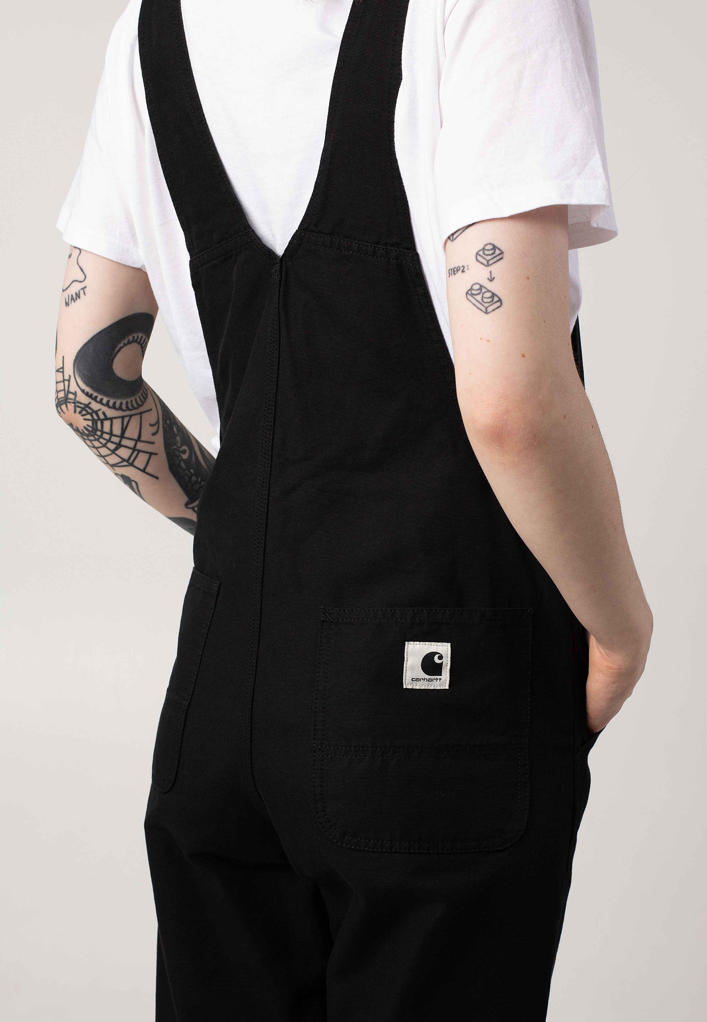 Carhartt WIP - W' Bib Overall Straight Rinsed Black - Pants | Women-Image
