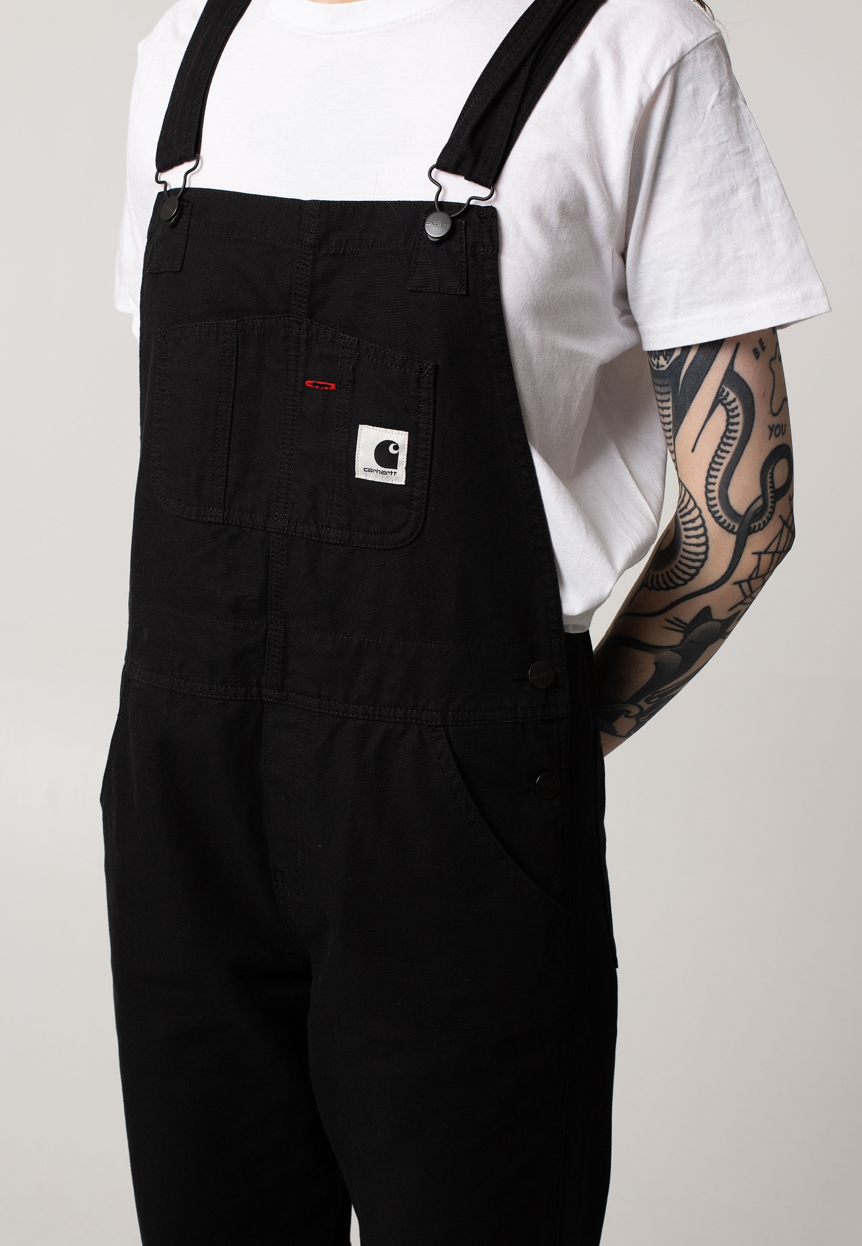 Carhartt WIP - W' Bib Overall Straight Rinsed Black - Pants | Women-Image