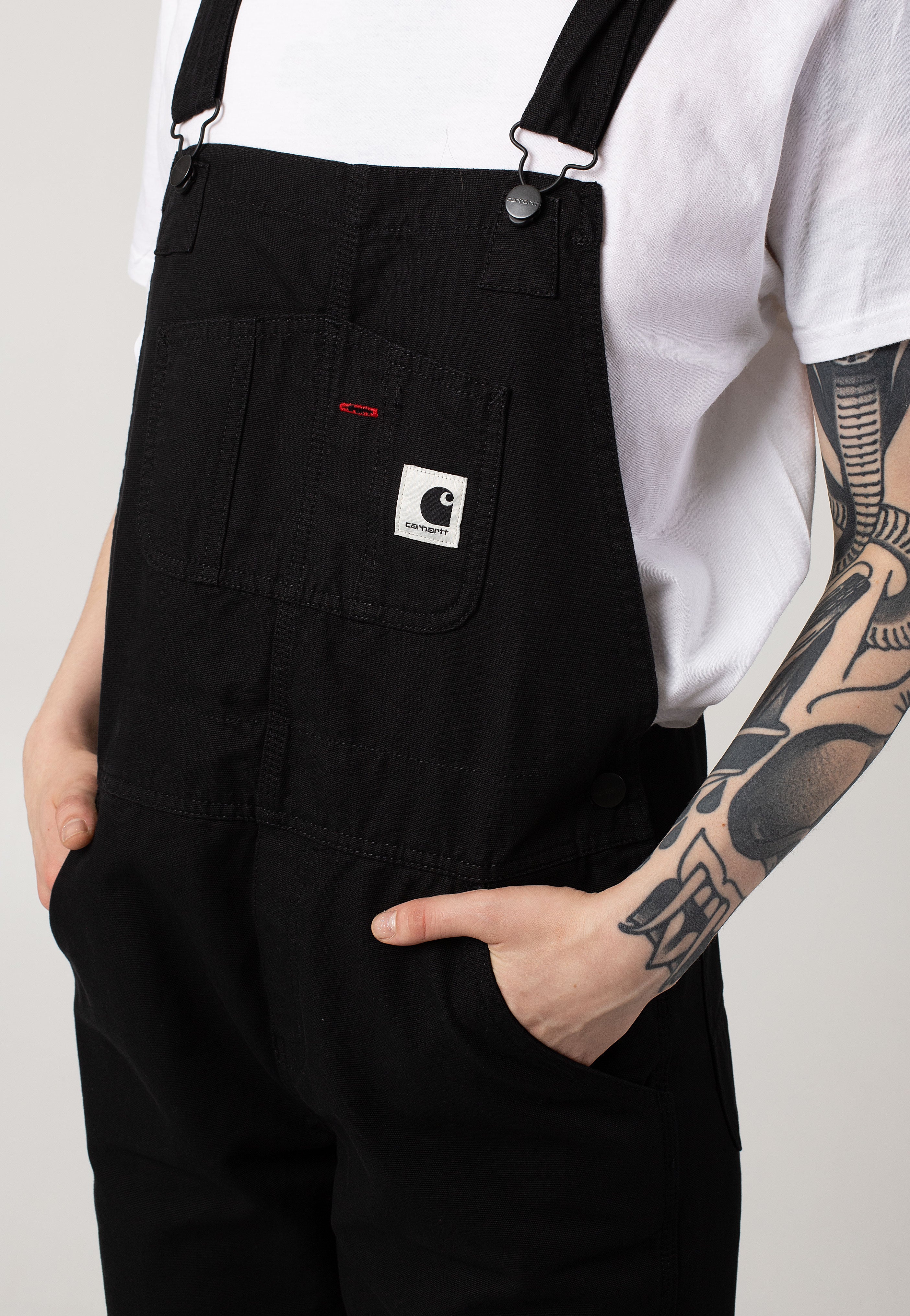 Carhartt WIP - W' Bib Overall Straight Rinsed Black - Pants | Women-Image