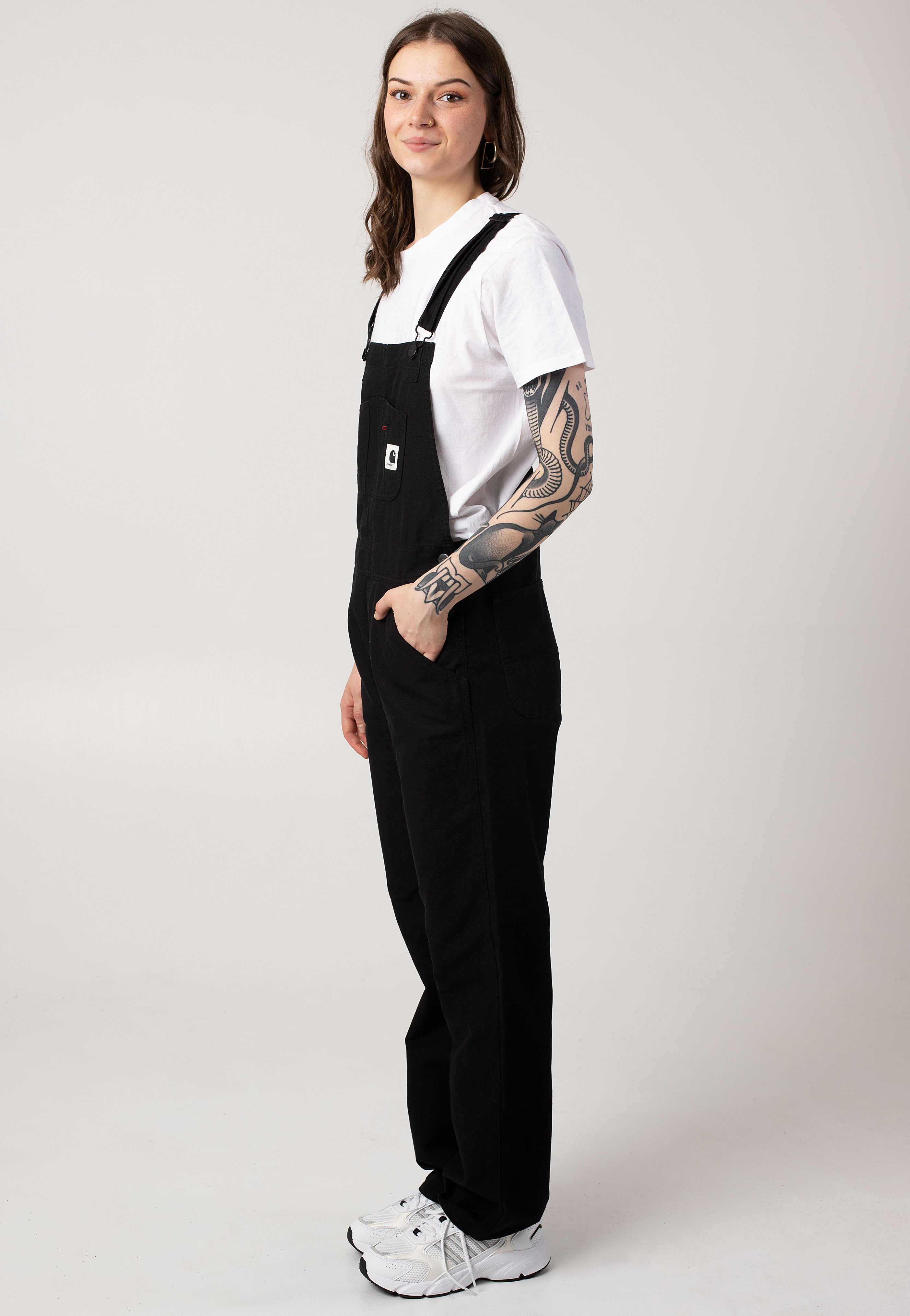 Carhartt WIP - W' Bib Overall Straight Rinsed Black - Pants | Women-Image