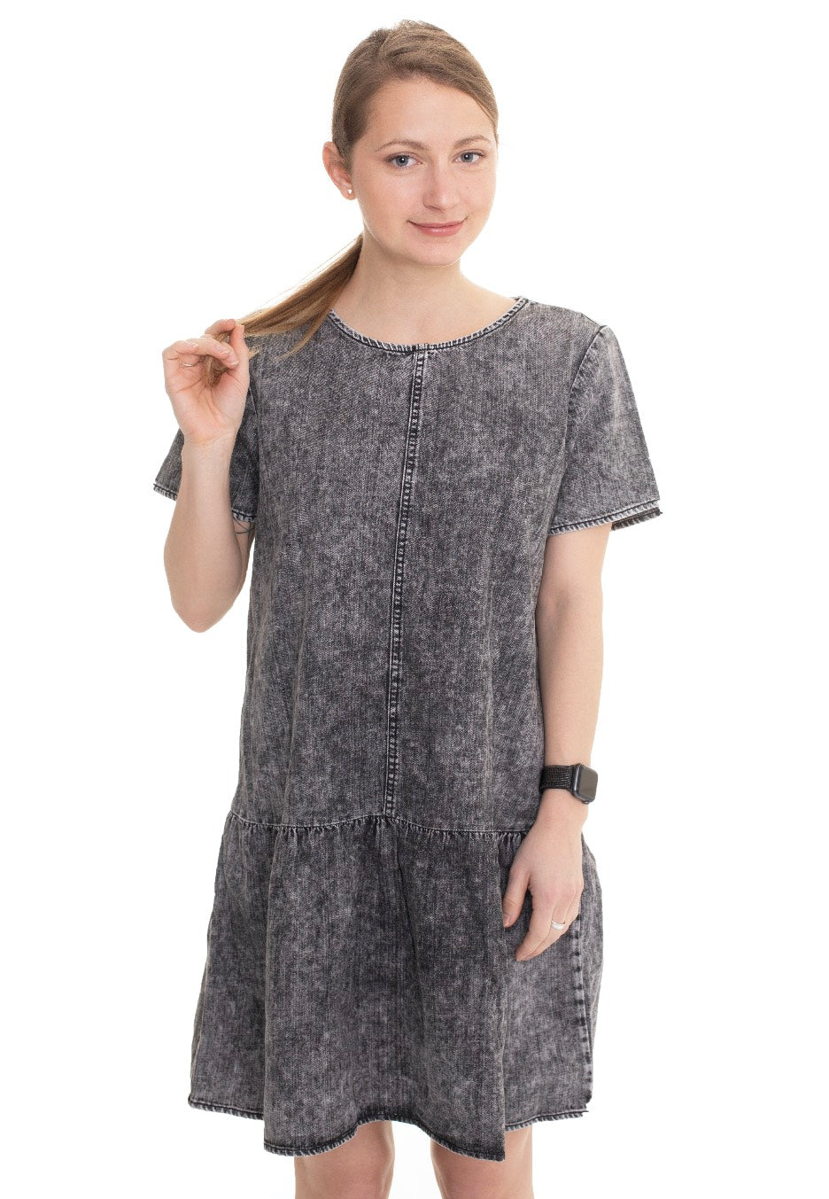 Noisy May - Emilia Medium Grey Denim - Dress | Women-Image
