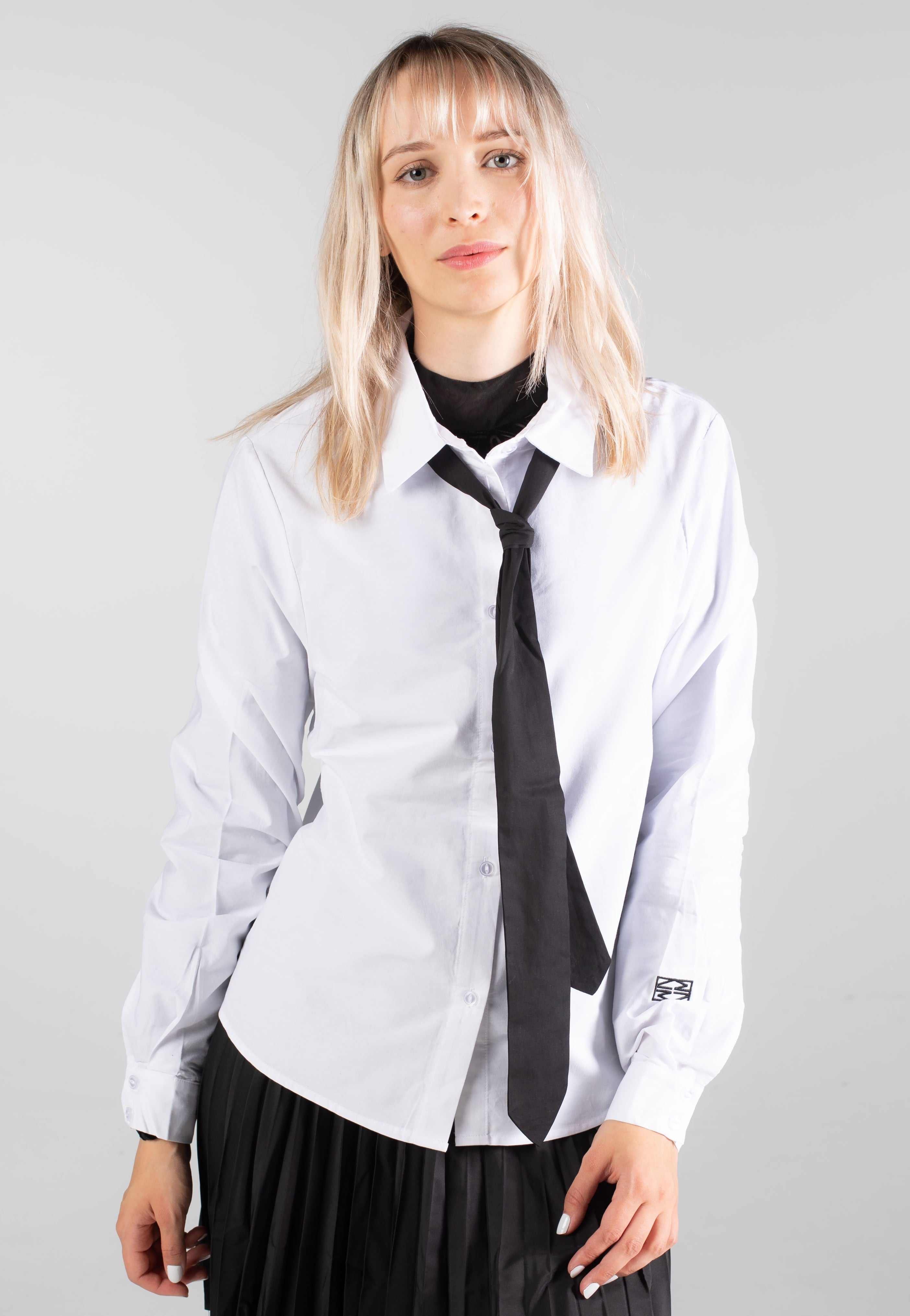 Noisy May - Freja Tie Bright White/Black - Shirt | Women-Image