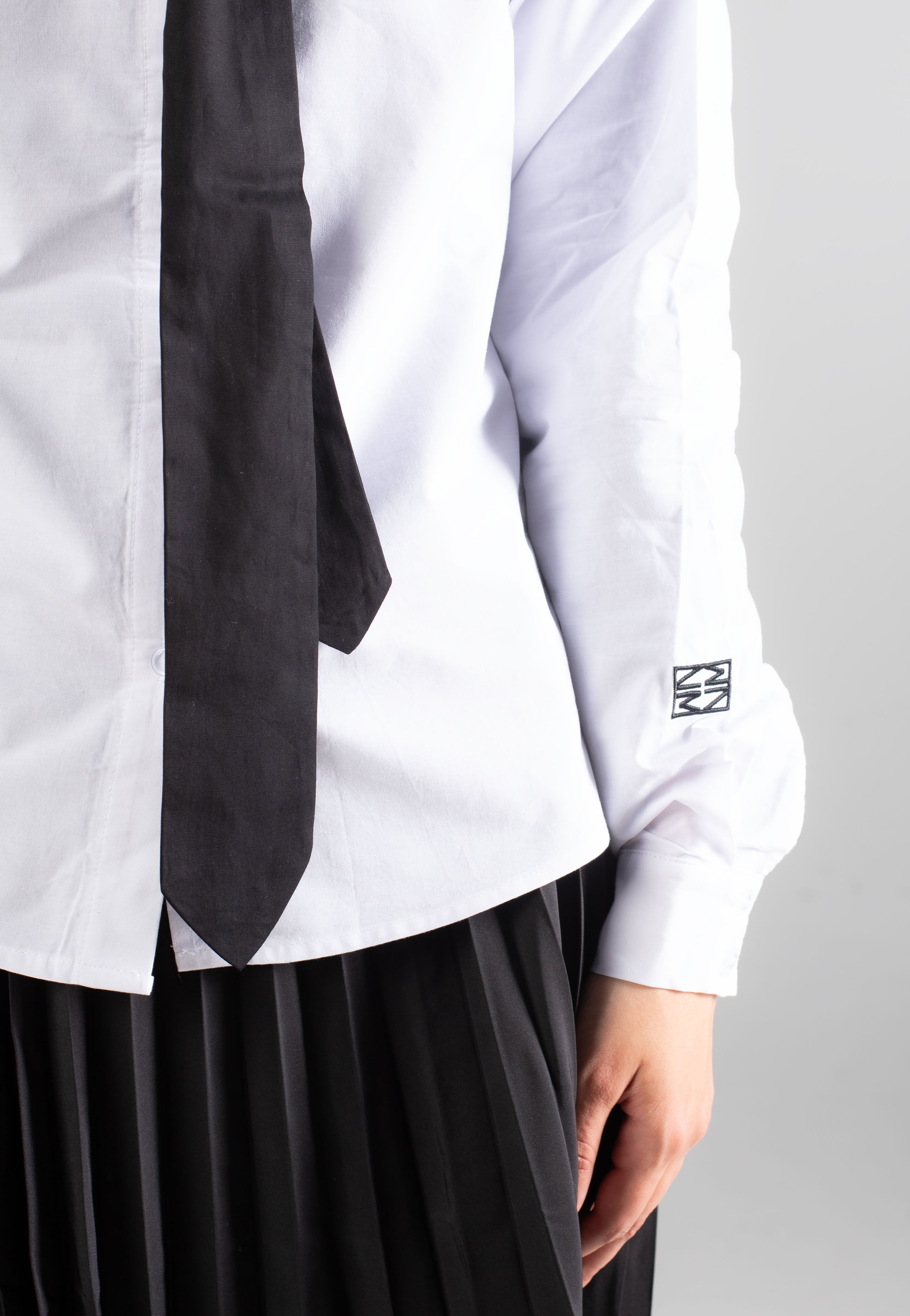 Noisy May - Freja Tie Bright White/Black - Shirt | Women-Image