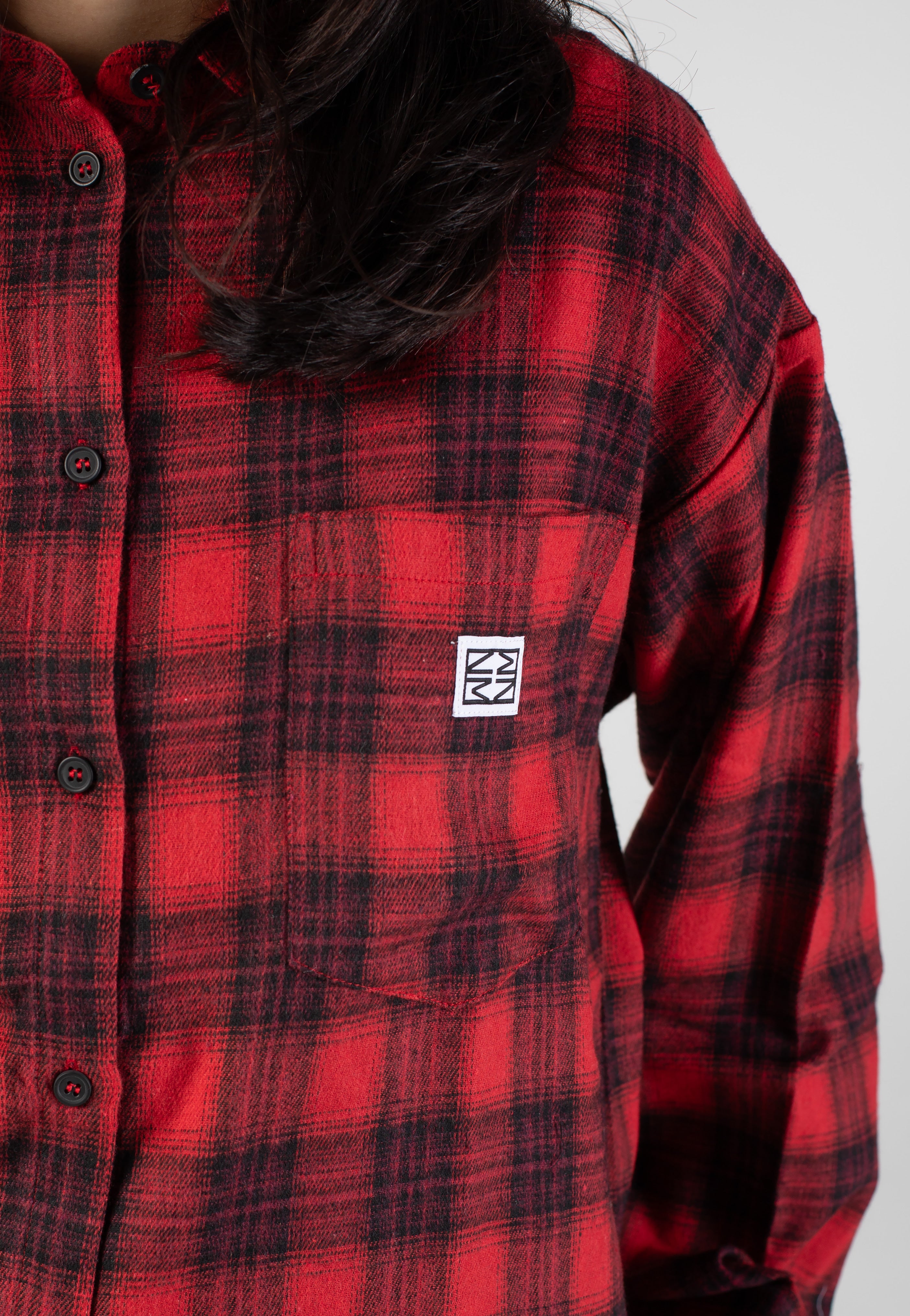 Noisy May - Frida Flannel Urban Red/Black - Shirt | Women-Image