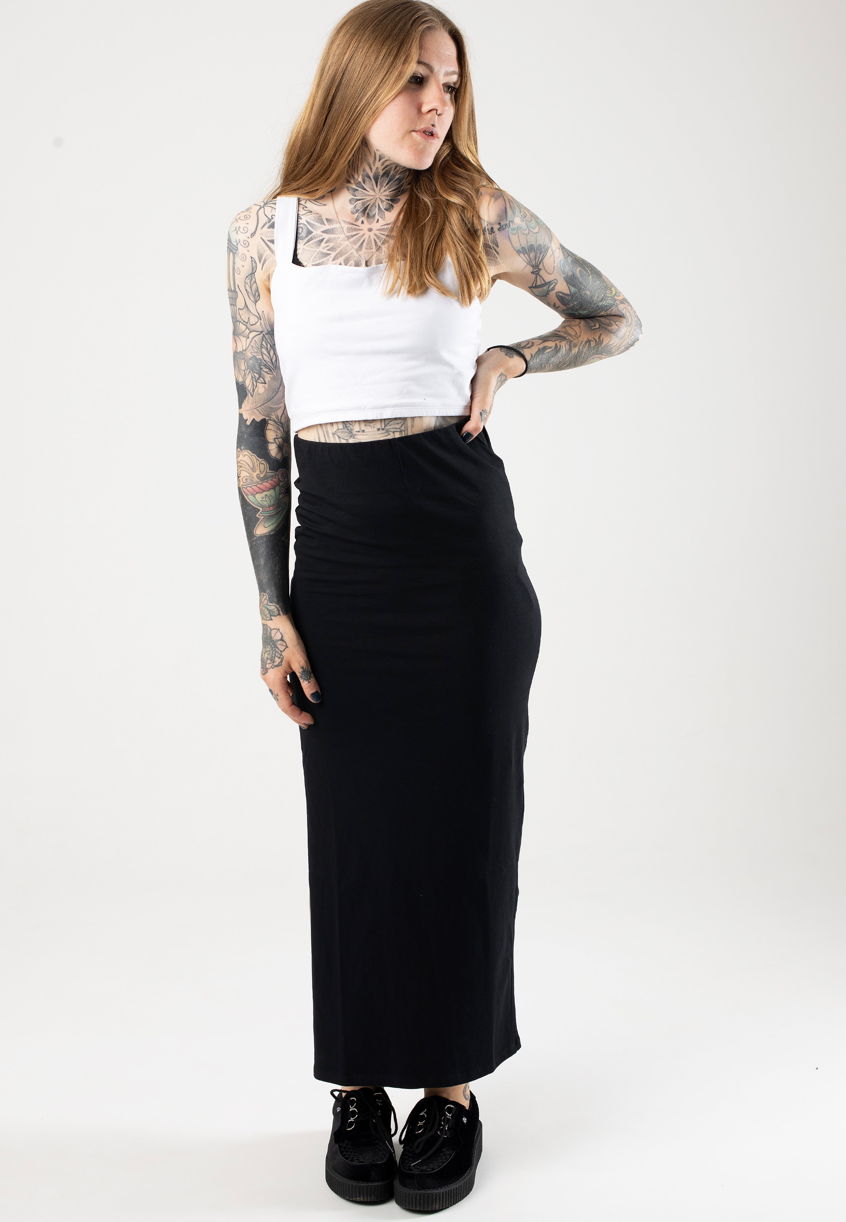 Noisy May - Kerry Ankle Slit Black - Skirt | Women-Image