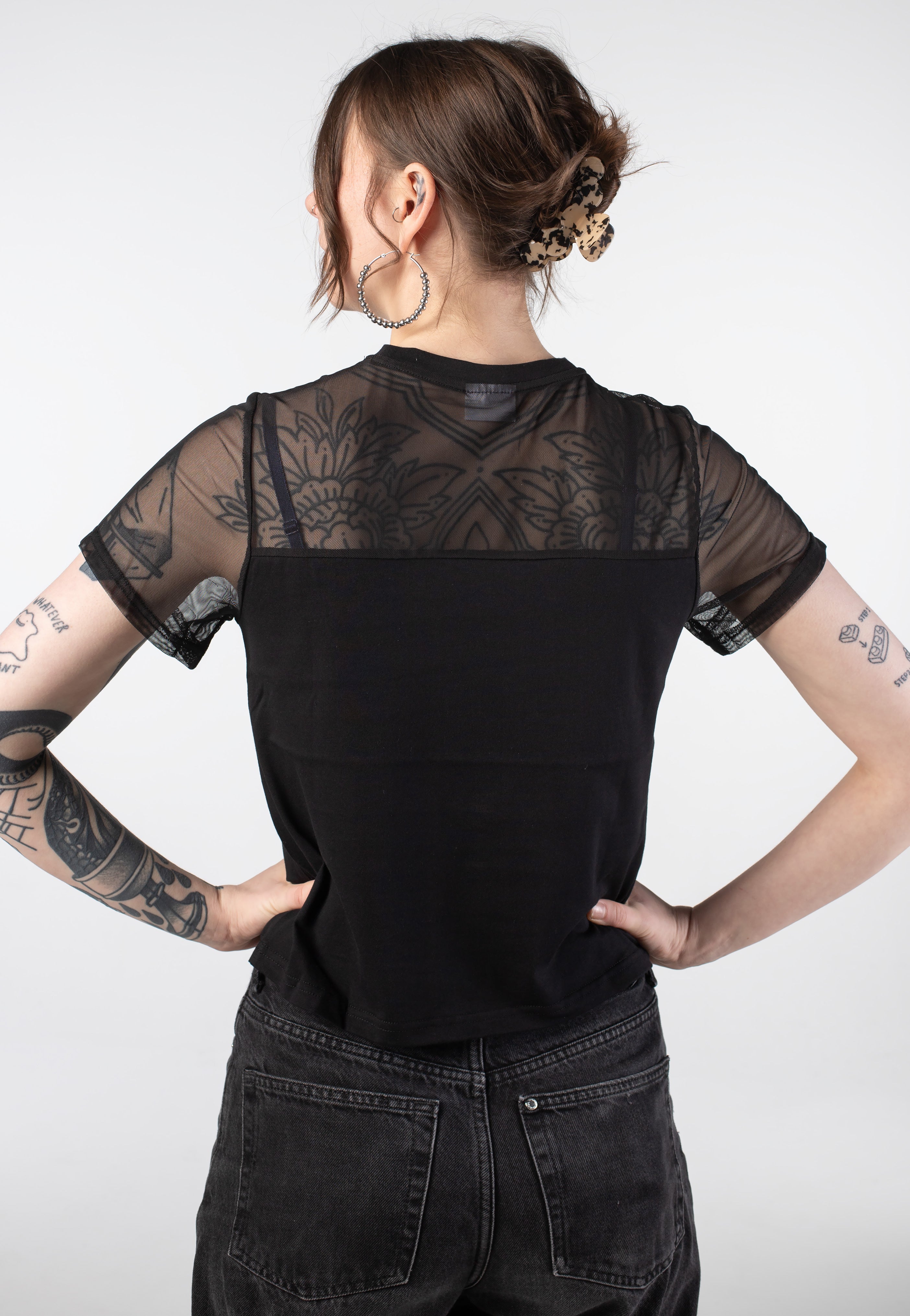 Noisy May - Malle Mesh Insert Black - Top | Women-Image