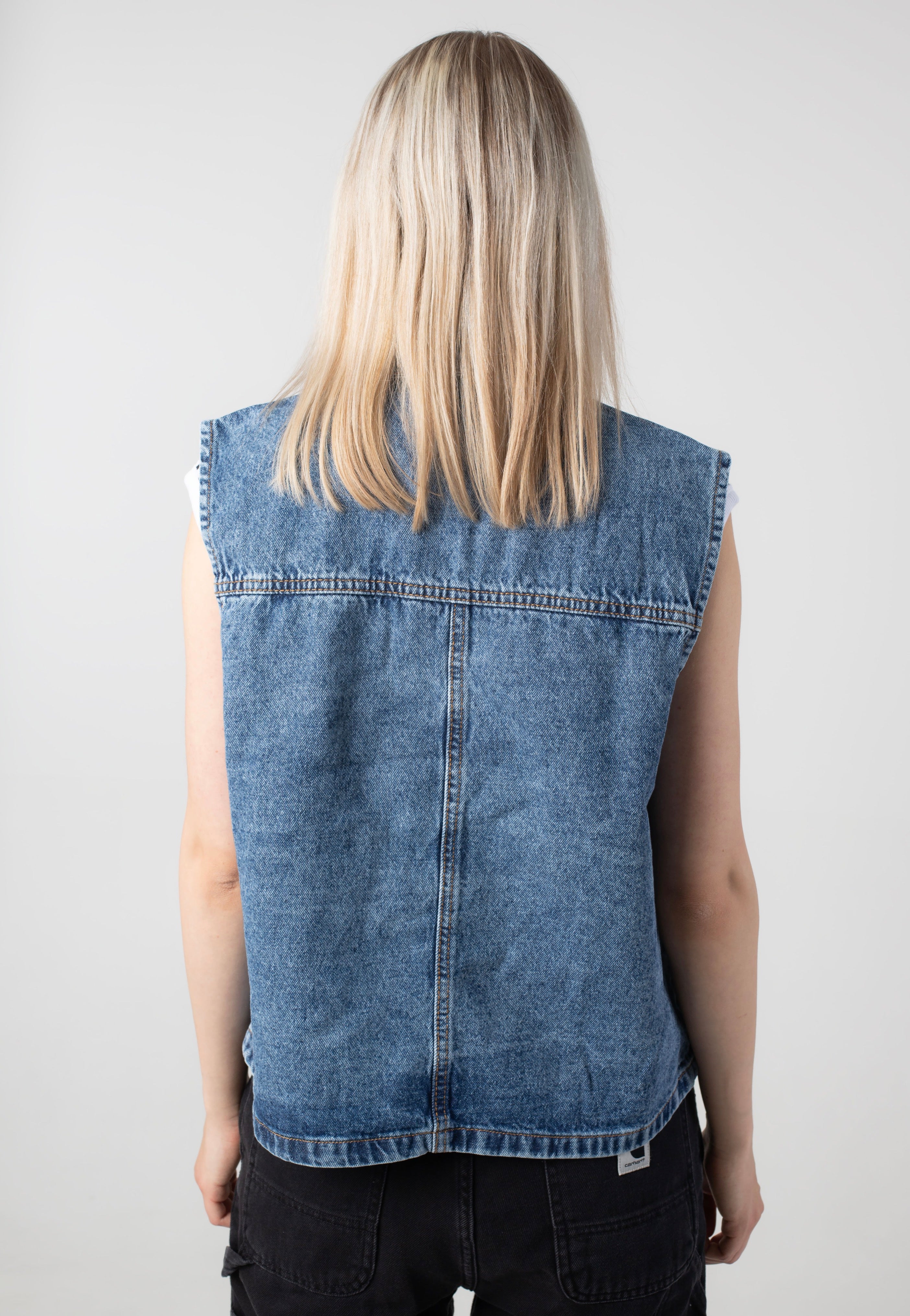 Noisy May - Mami Oversize Medium Blue Denim - Vest | Women-Image