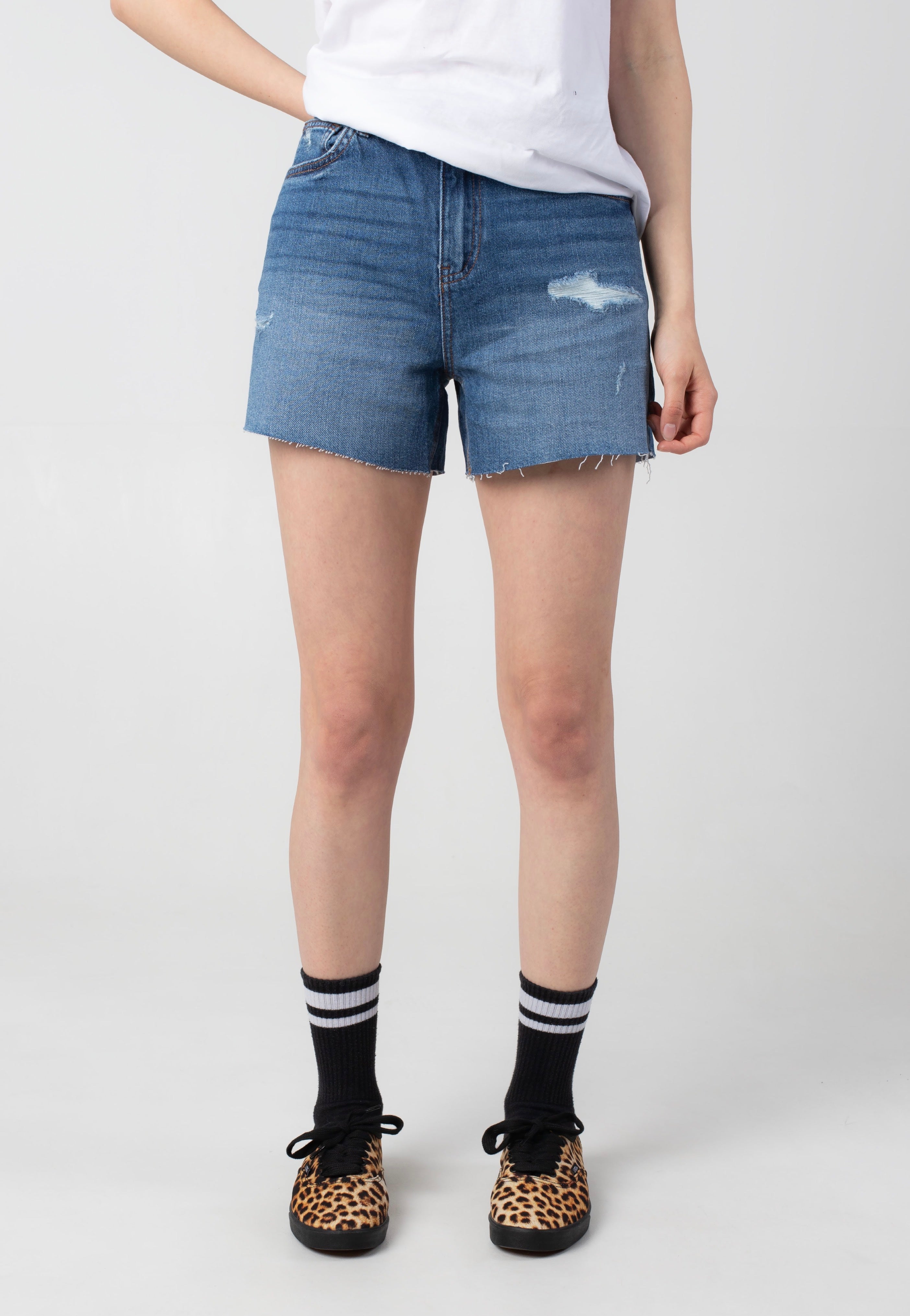 Noisy May - Rolla Regular Medium Blue Denim - Shorts | Women-Image