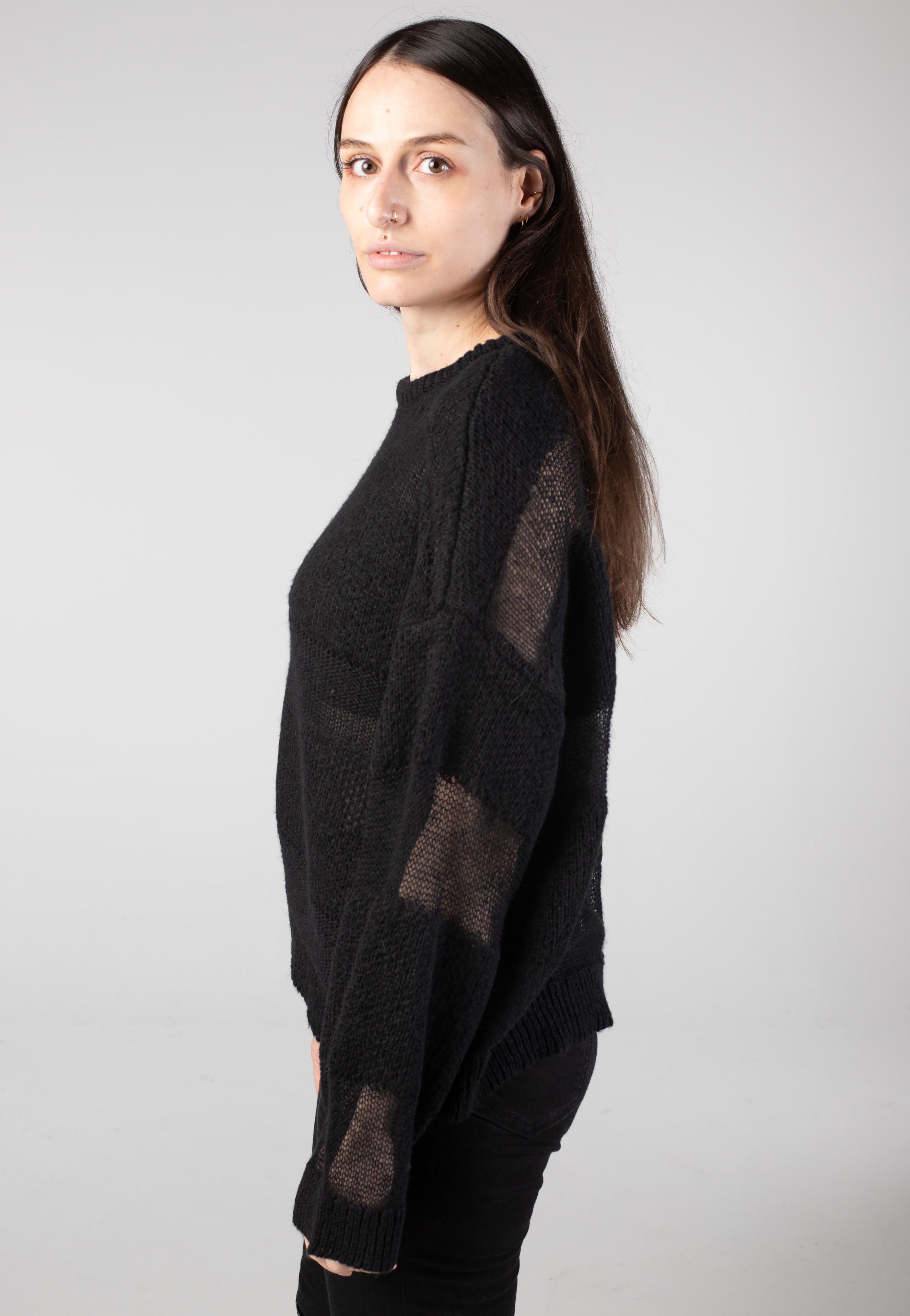 Noisy May - Selvi Jacquard Black - Pullover | Women-Image