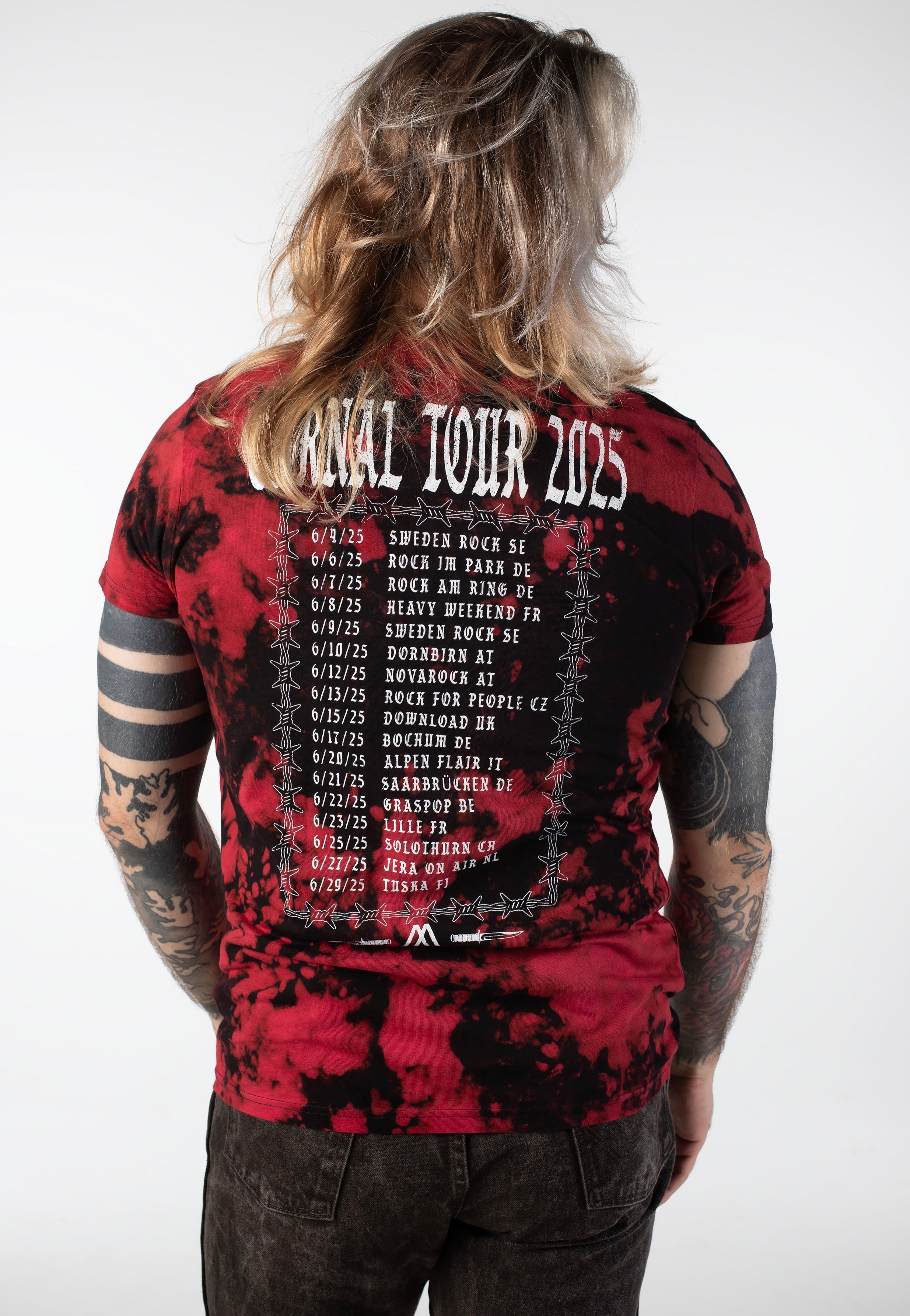 Nothing More - Knives In The Back Red/Black Tie Dye - T-Shirt | Men-Image