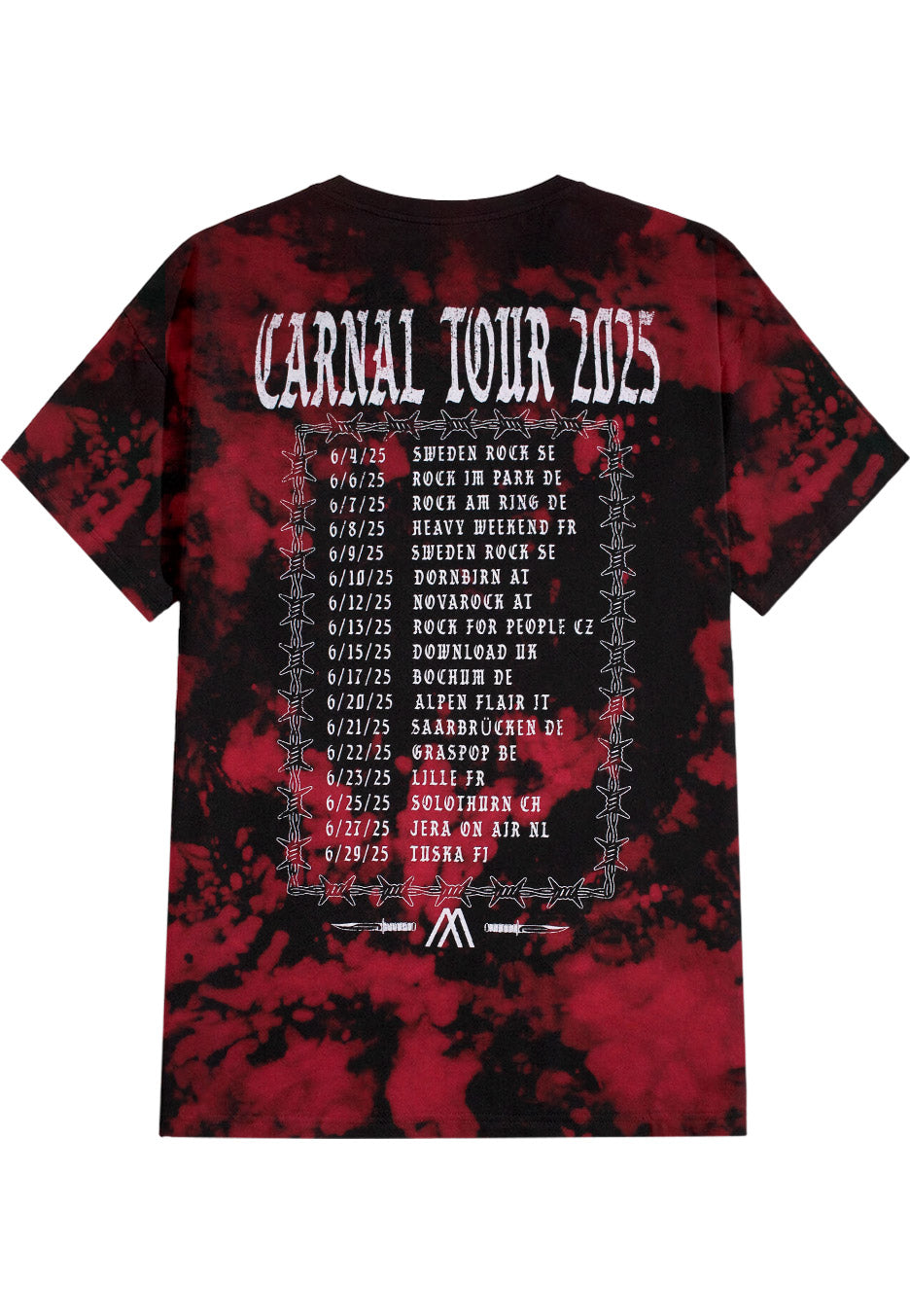 Nothing More - Knives In The Back Red/Black Tie Dye - T-Shirt | Neutral-Image