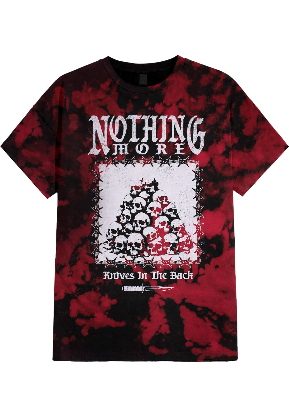 Nothing More - Knives In The Back Red/Black Tie Dye - T-Shirt | Neutral-Image