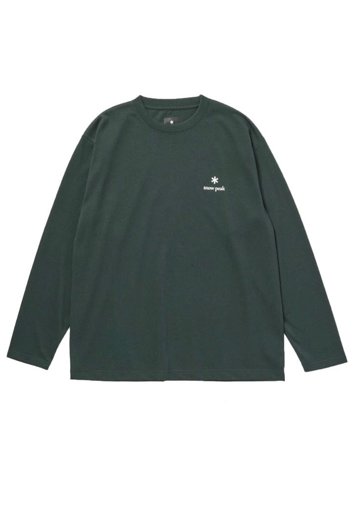 Snow Peak New Standard Logo L/S Dark Green Dlouhý rukáv | Men-Image
