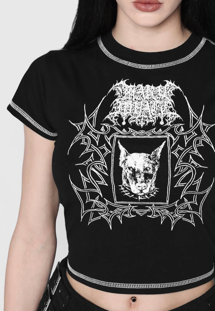 Mary Wyatt - Nyx Cropped Baby Black - T-Shirt | Women-Image
