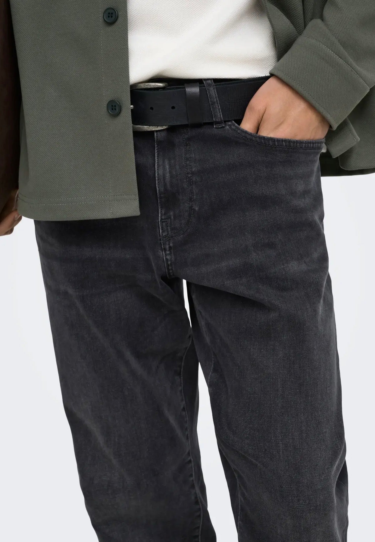 Only & Sons - Weft Regular Denim Washed Black - Jeans | Men-Image