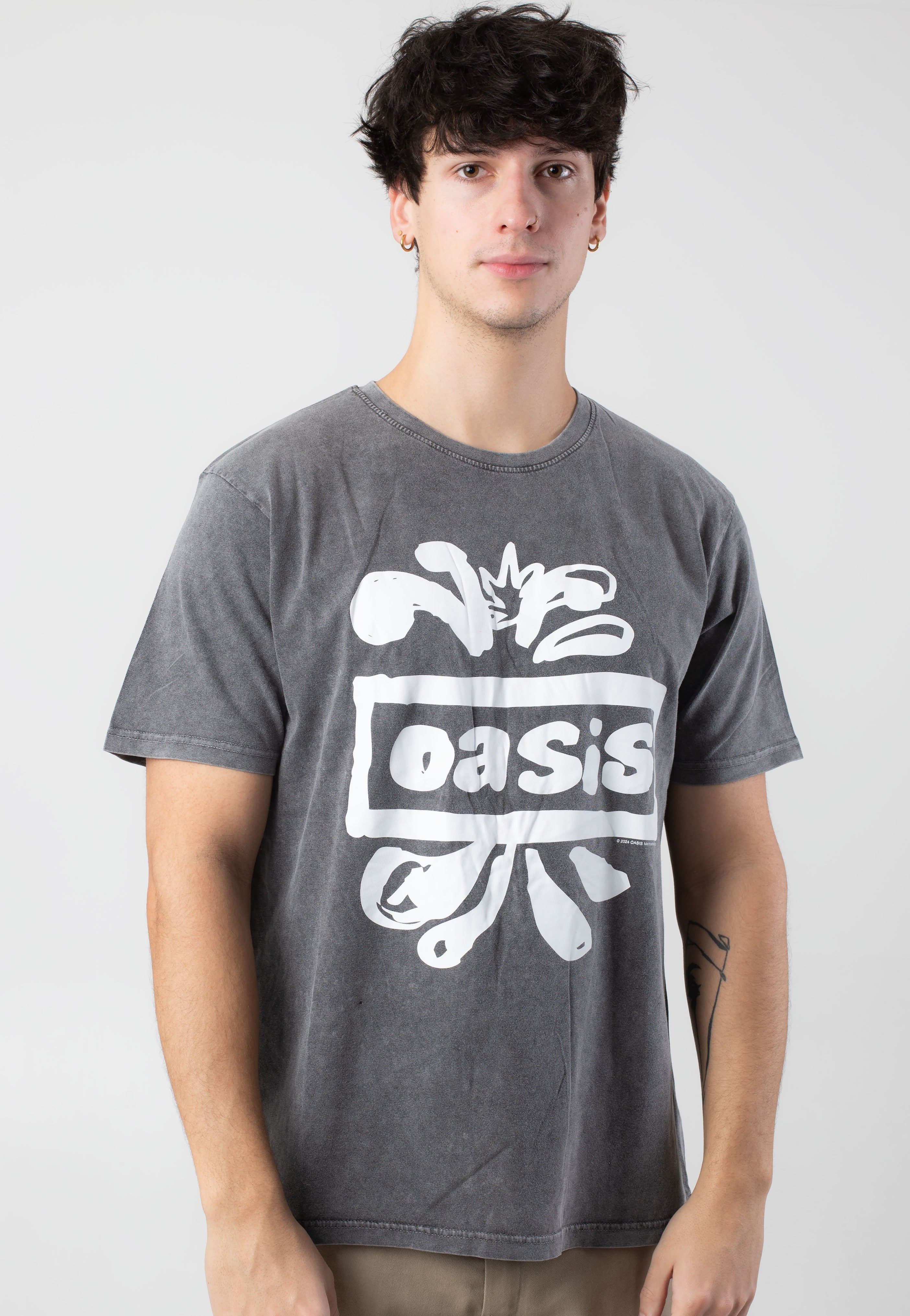 Oasis - Logo Splat Stone Washed - T-Shirt | Impericon