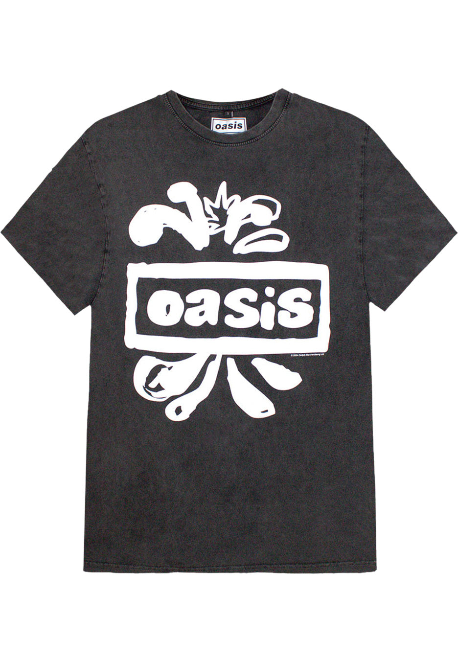 Oasis - Logo Splat Stone Washed - T-Shirt | Impericon