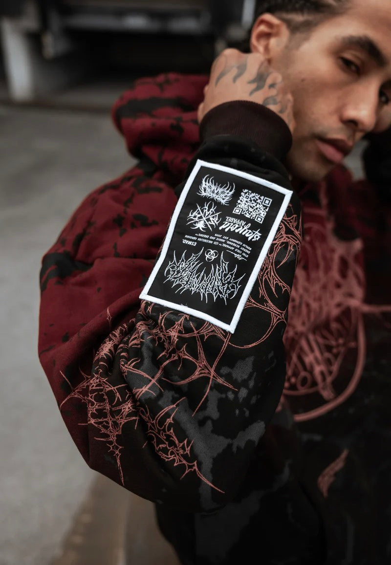 Stay Cold Apparel - Oathbound Heavy Oversized Black/Red - Hoodie | Men-Image