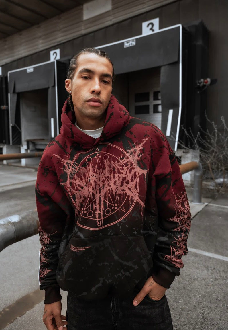 Stay Cold Apparel - Oathbound Heavy Oversized Black/Red - Hoodie | Men-Image