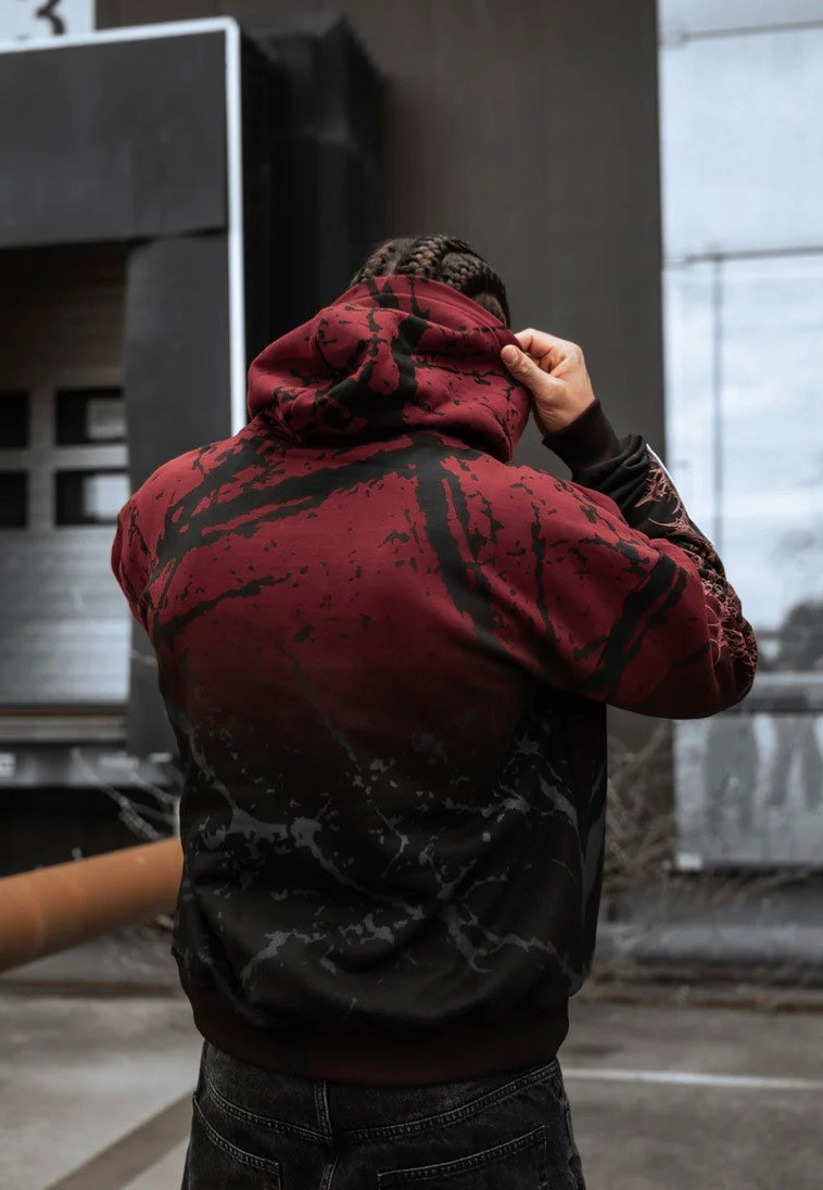 Stay Cold Apparel - Oathbound Heavy Oversized Black/Red - Hoodie | Men-Image
