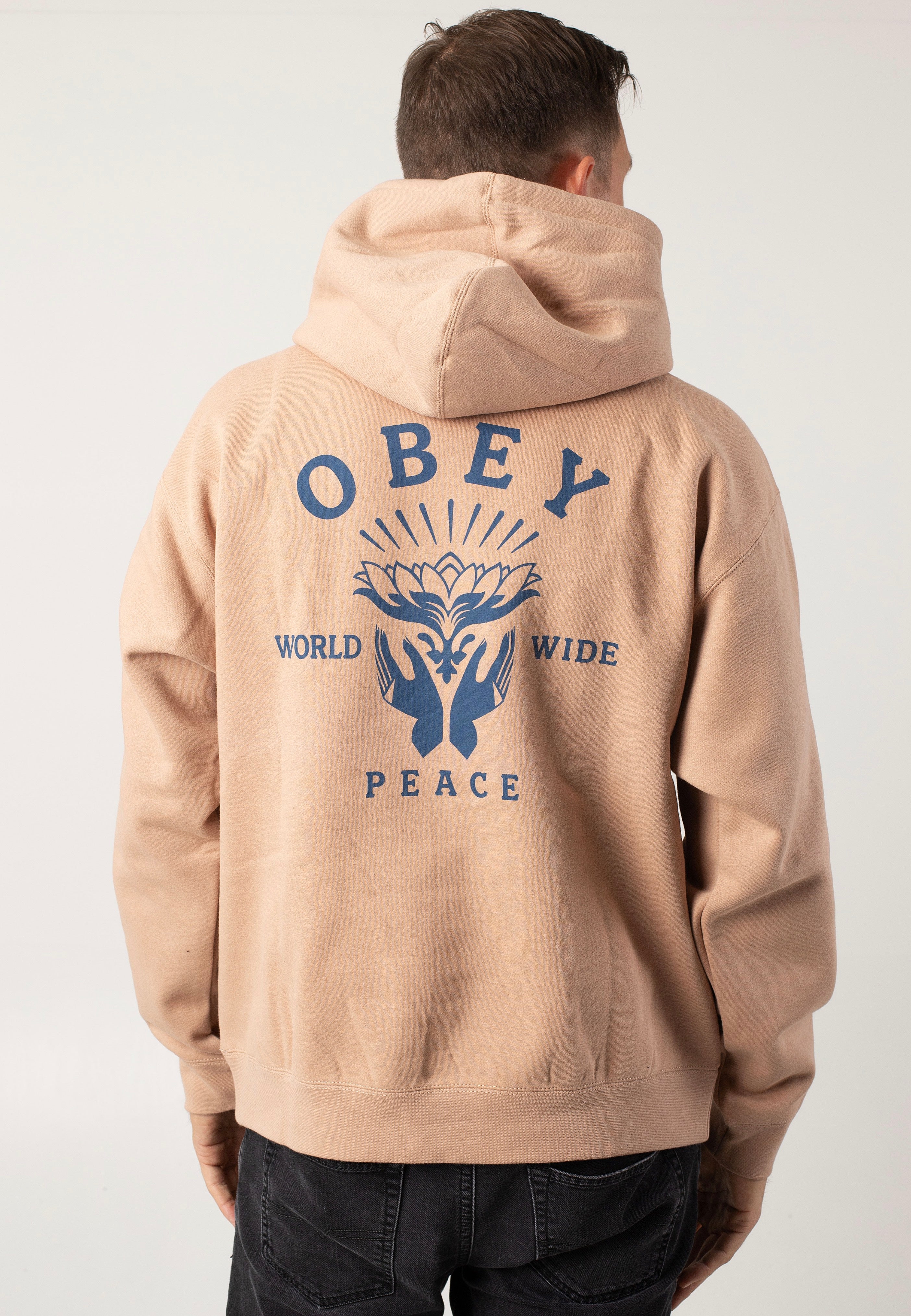 Obey - Lotus With Hands Warm Taupe - Hoodie | Men-Image