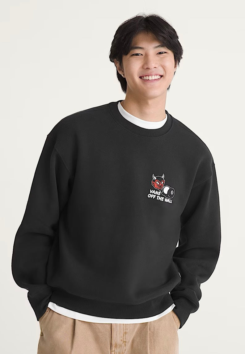 Vans Old Scratch Crew Black Svetr | Men-Image