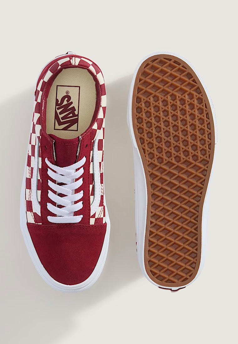 Vans - Old Skool Checkerboard Red/White - Girl Shoes | Women-Image