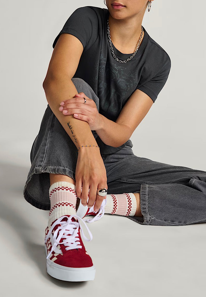 Vans - Old Skool Checkerboard Red/White - Girl Shoes | Women-Image