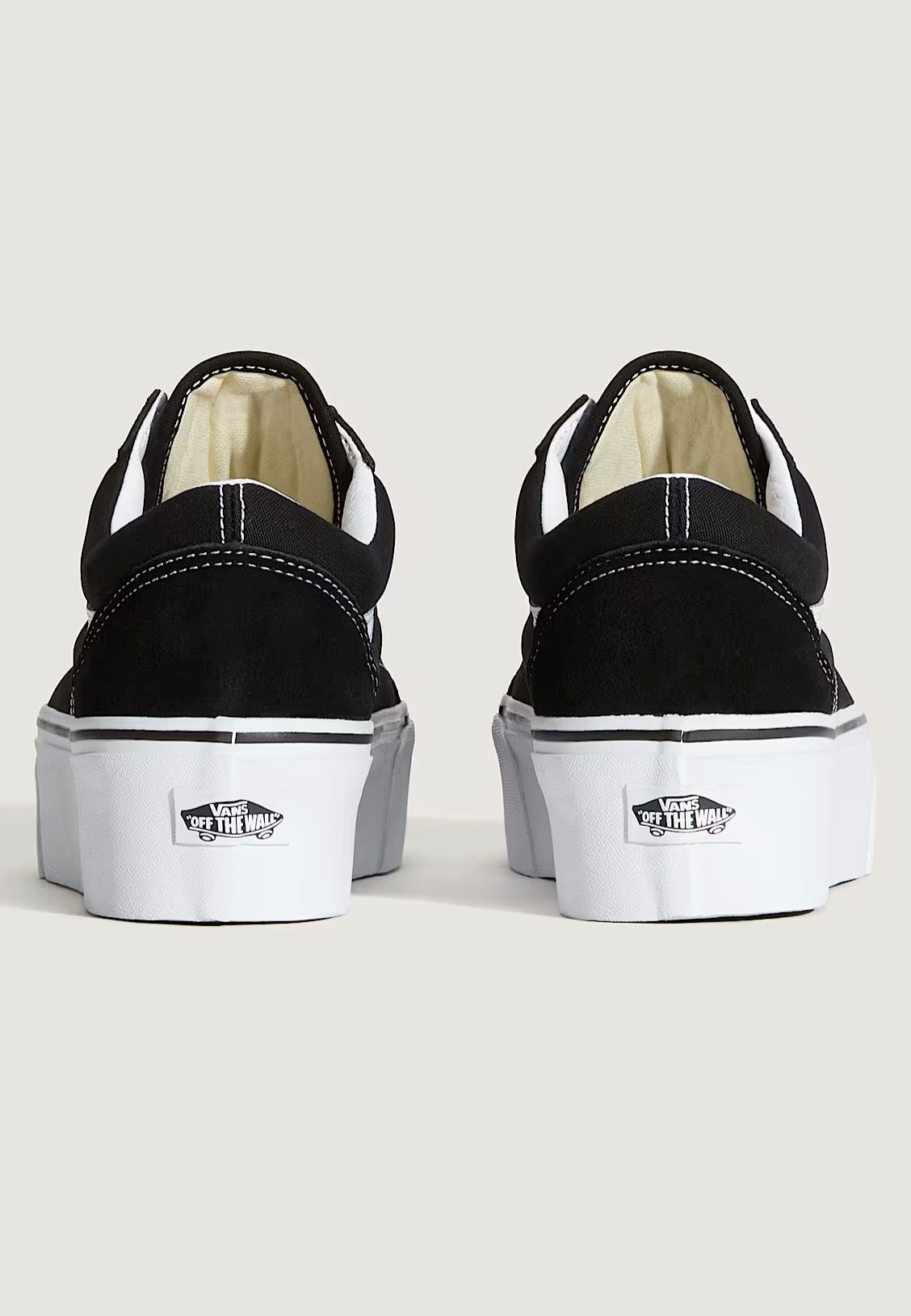 Vans Old Skool Stackform Suede/Canvas Black/True White Schuhe | Men-Image