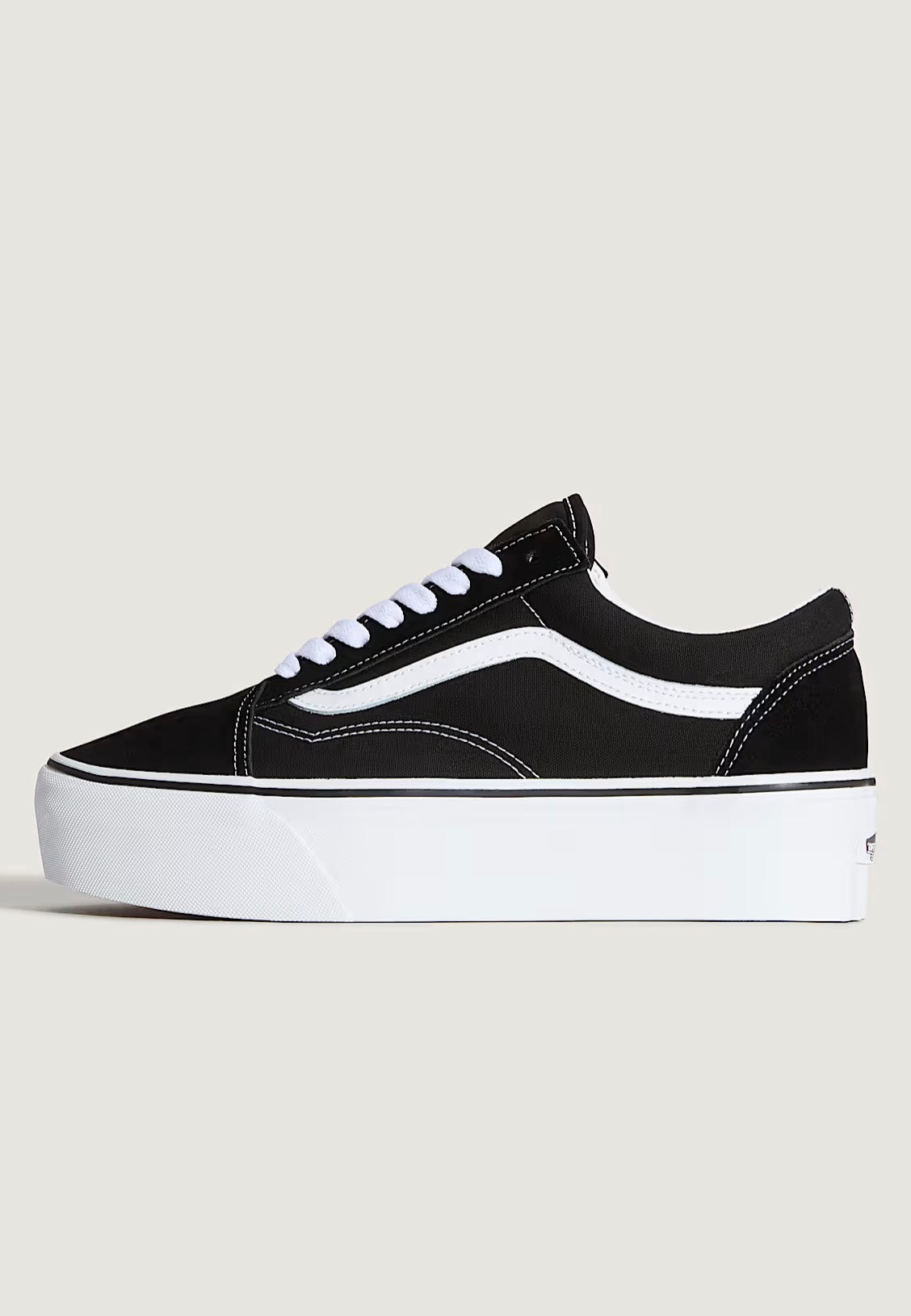Vans Old Skool Stackform Suede/Canvas Black/True White Schuhe | Men-Image