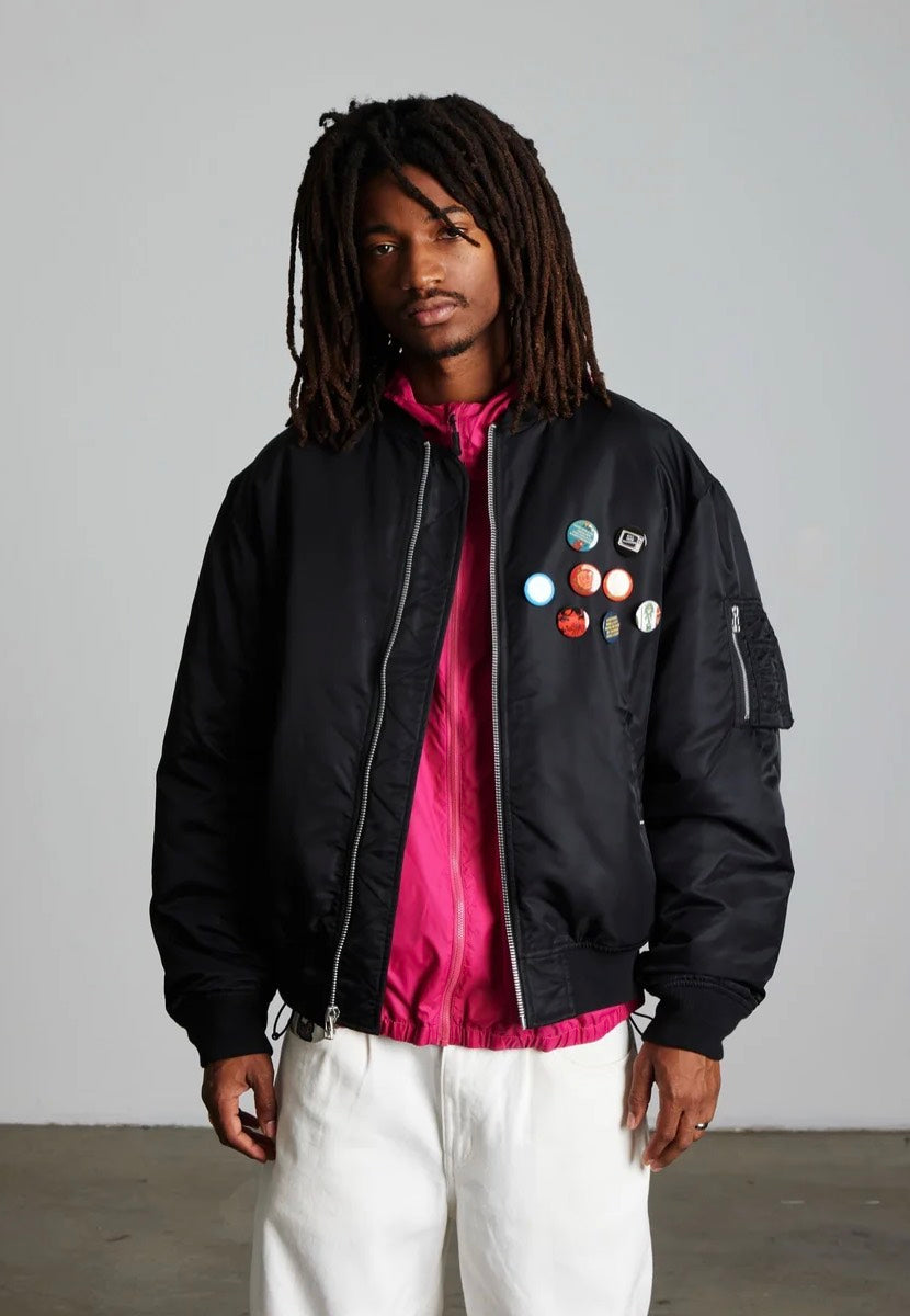 HUF Olympia Flight Black Jacket | Men-Image