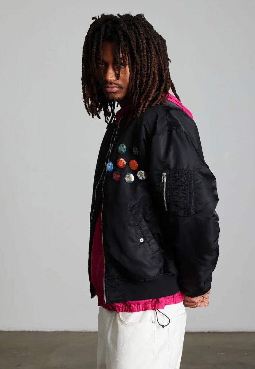 HUF Olympia Flight Black Jacket | Men-Image