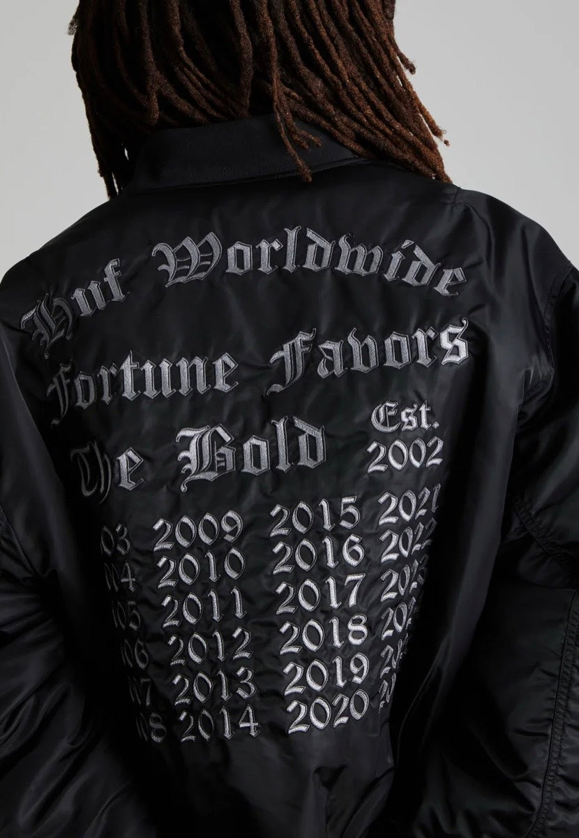 HUF Olympia Flight Black Jacket | Men-Image