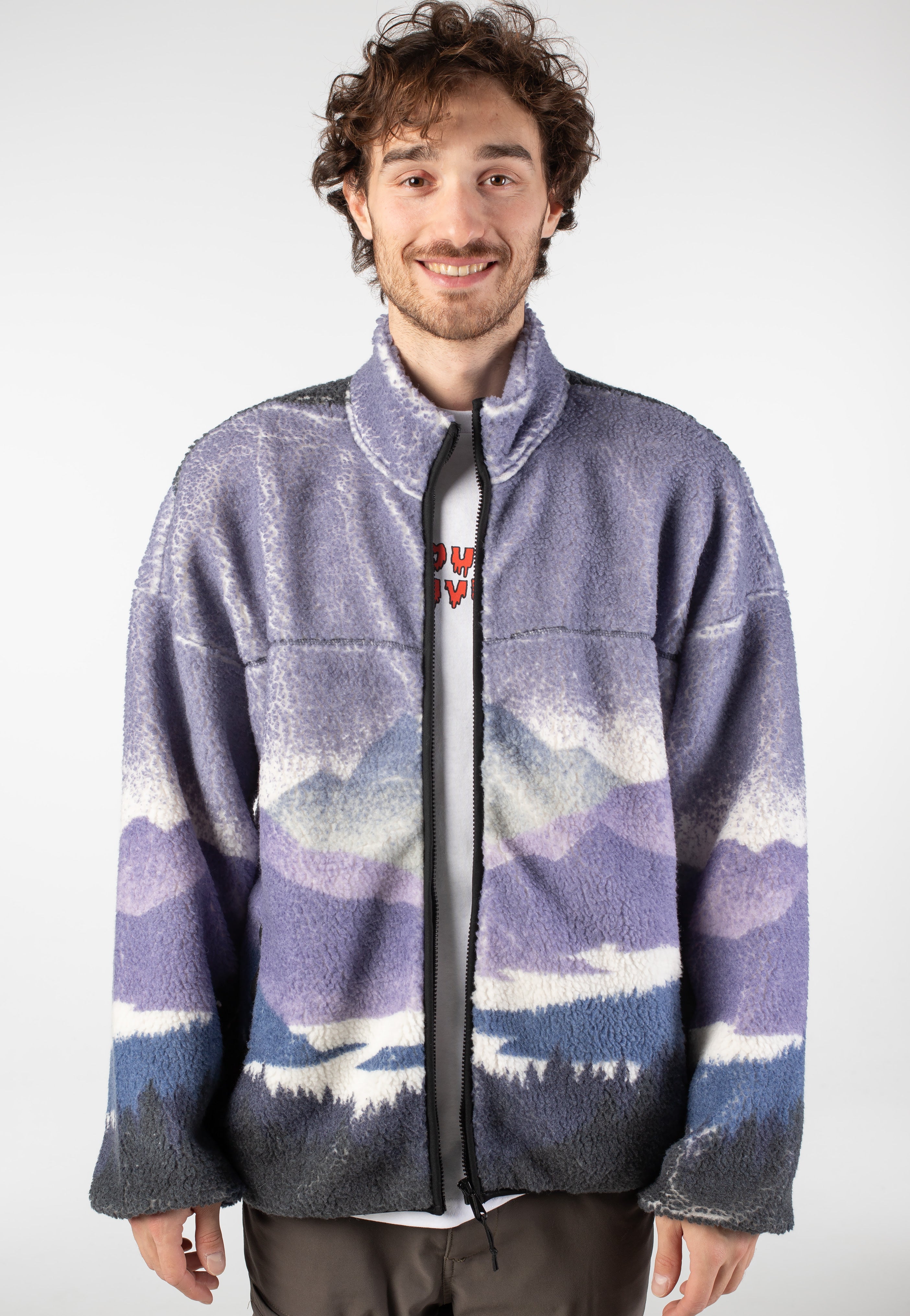 Only & Sons - Blaze AOP Full Zip High Neck Eventide - Jacket | Men-Image