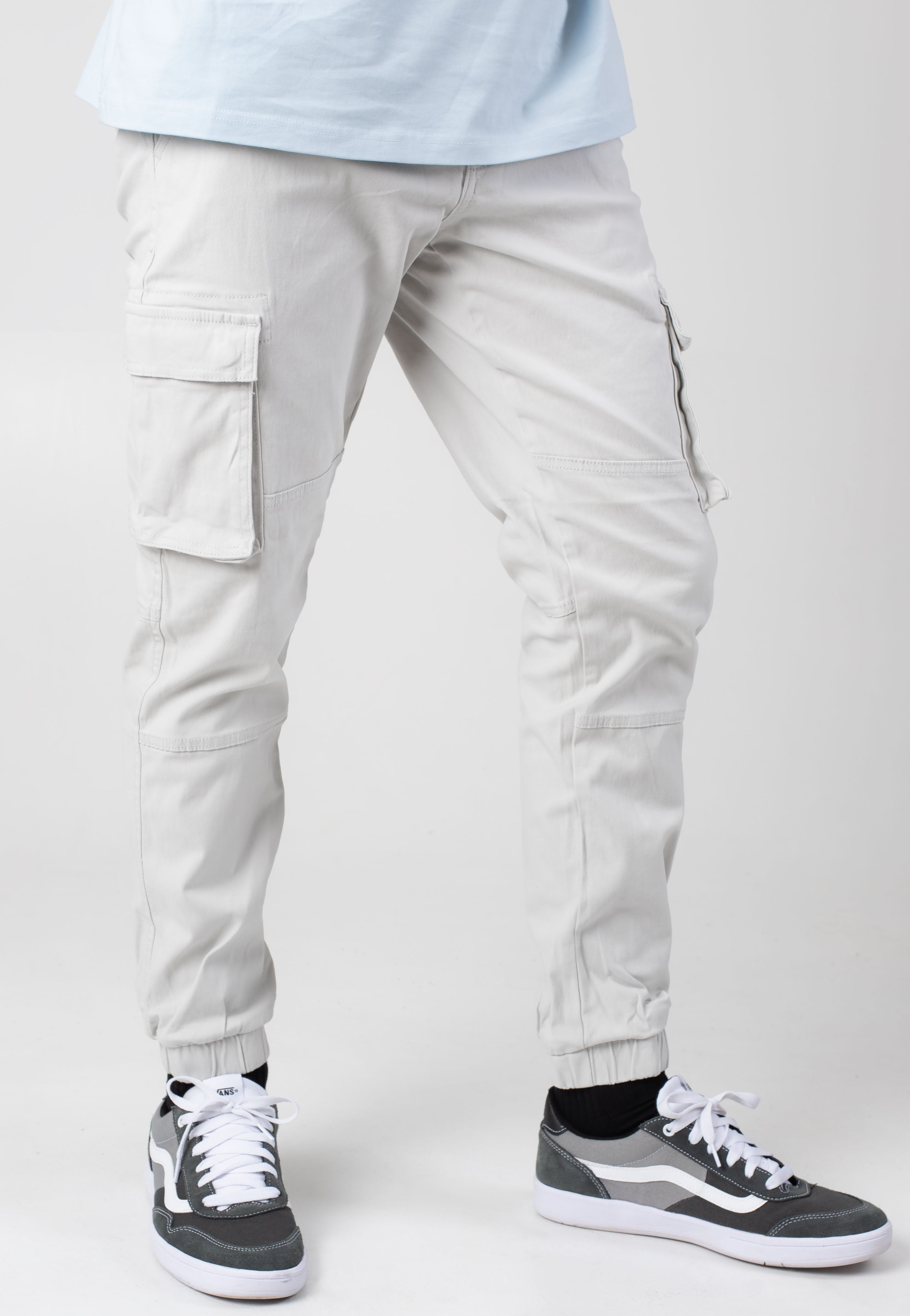 Only & Sons - Cam Stage Cargo Cuff Glacier Gray - Pants | Men-Image