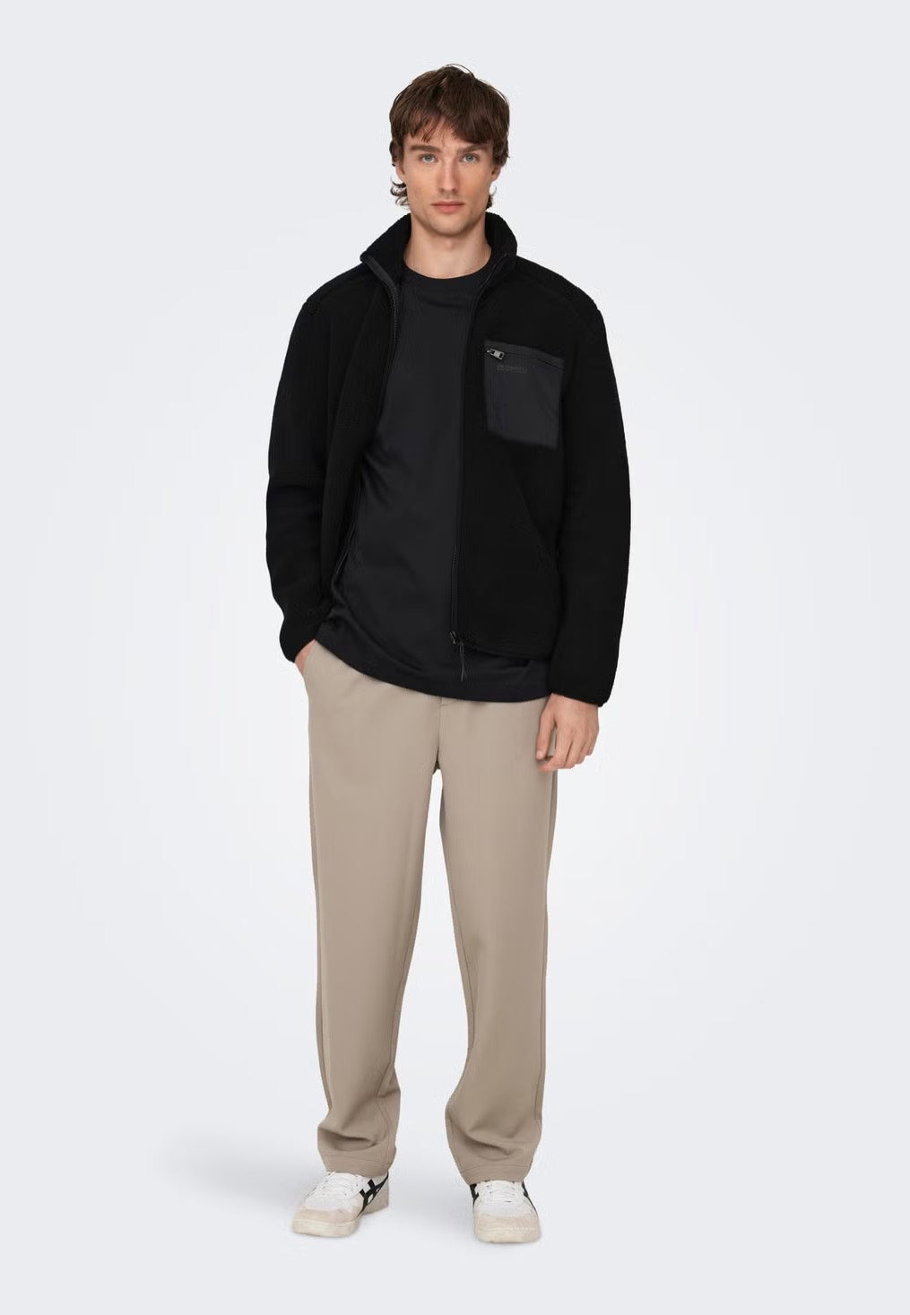 Only & Sons Dallas Life Sherpa Black Giacca | Men-Image