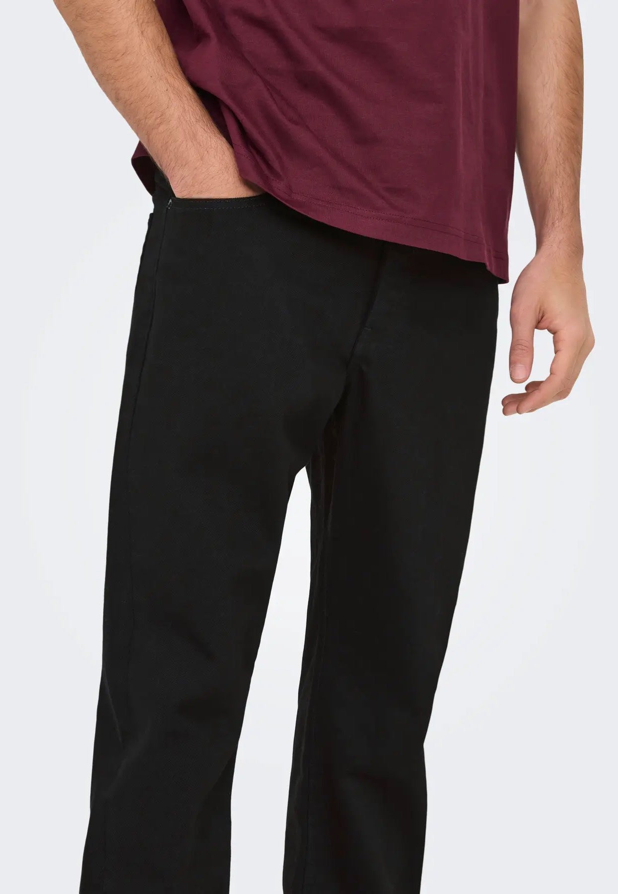Only & Sons - Edge Straight Black Denim - Jeans | Men-Image