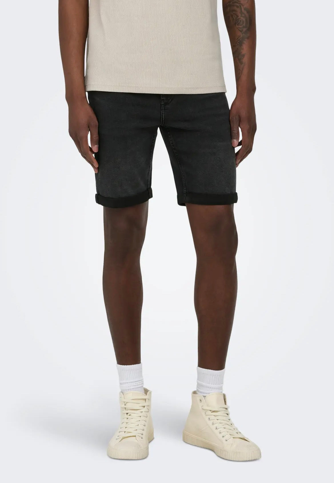 Only & Sons - Ply Washed Black - Shorts | Men-Image