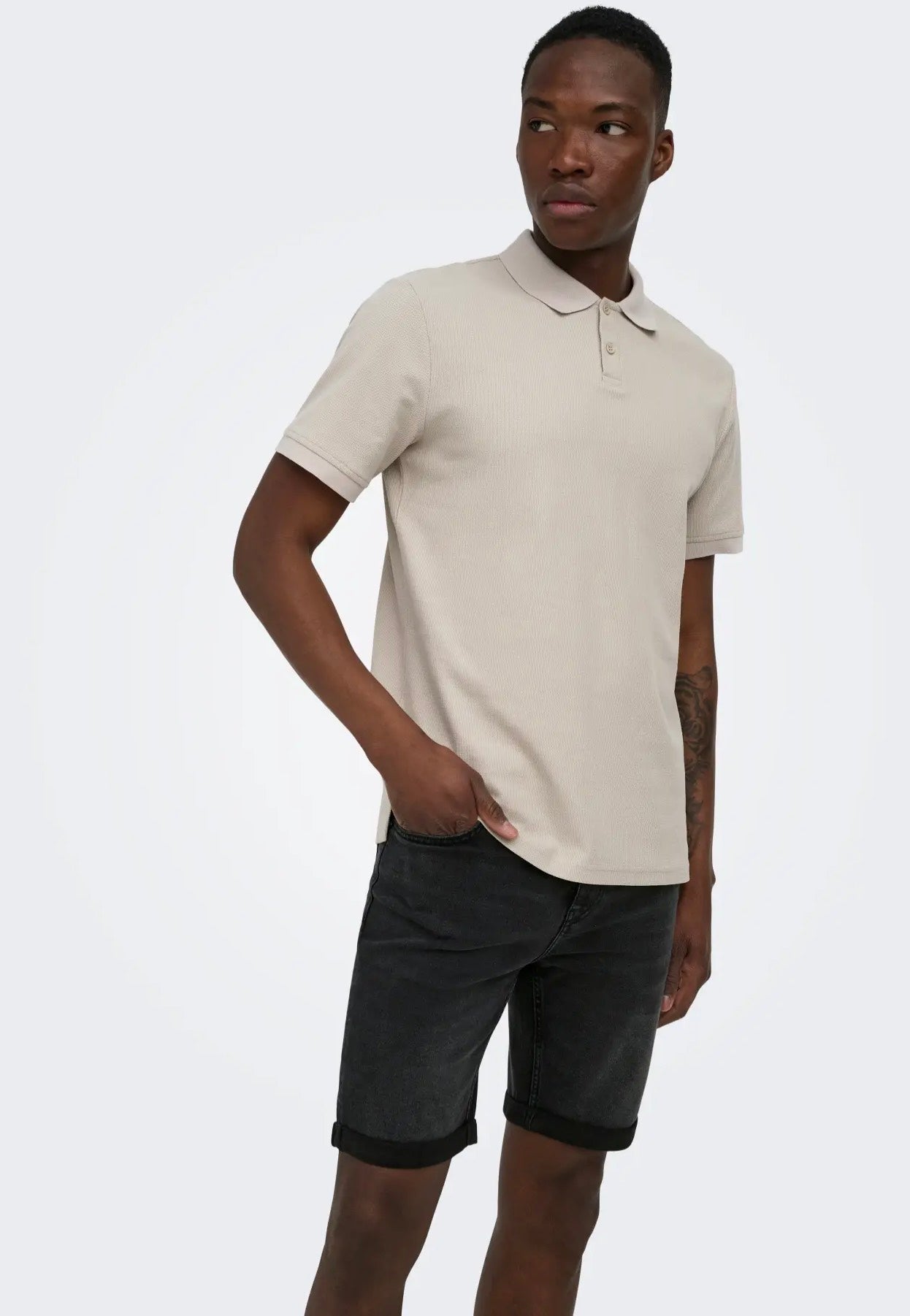 Only & Sons - Ply Washed Black - Shorts | Men-Image
