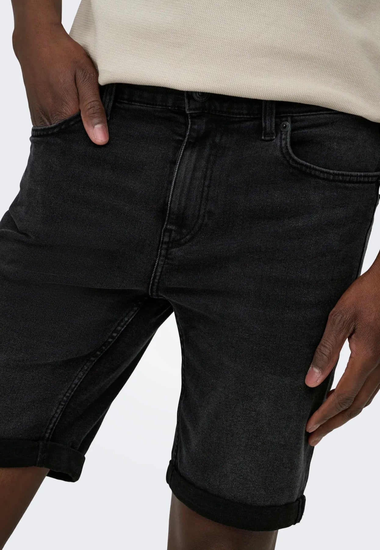 Only & Sons - Ply Washed Black - Shorts | Men-Image