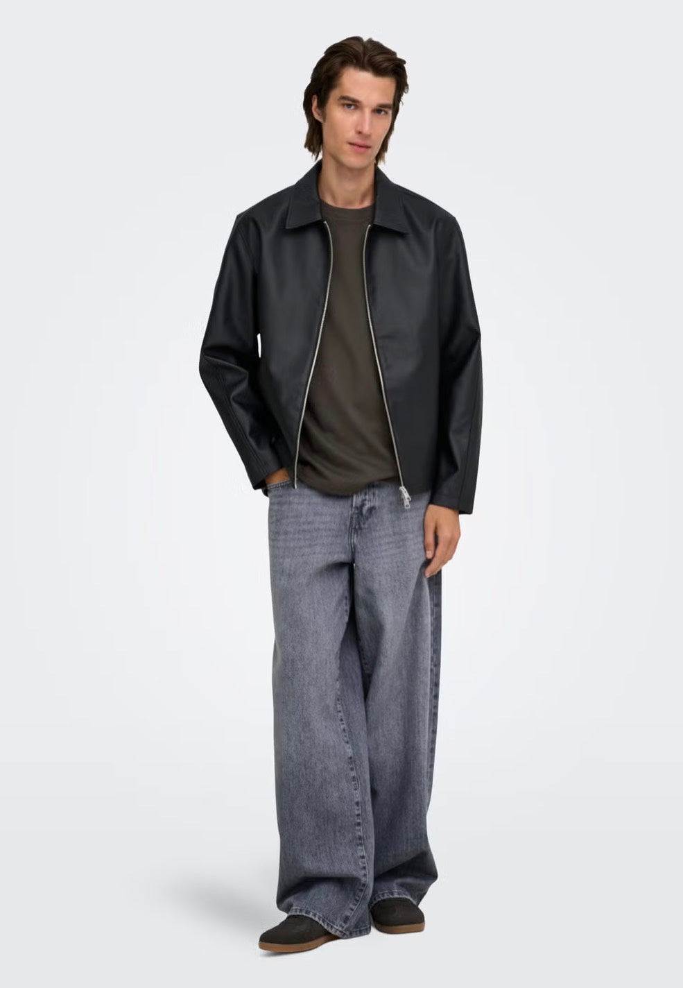 Only & Sons Rem PU Black Giacca di pelle | Men-Image